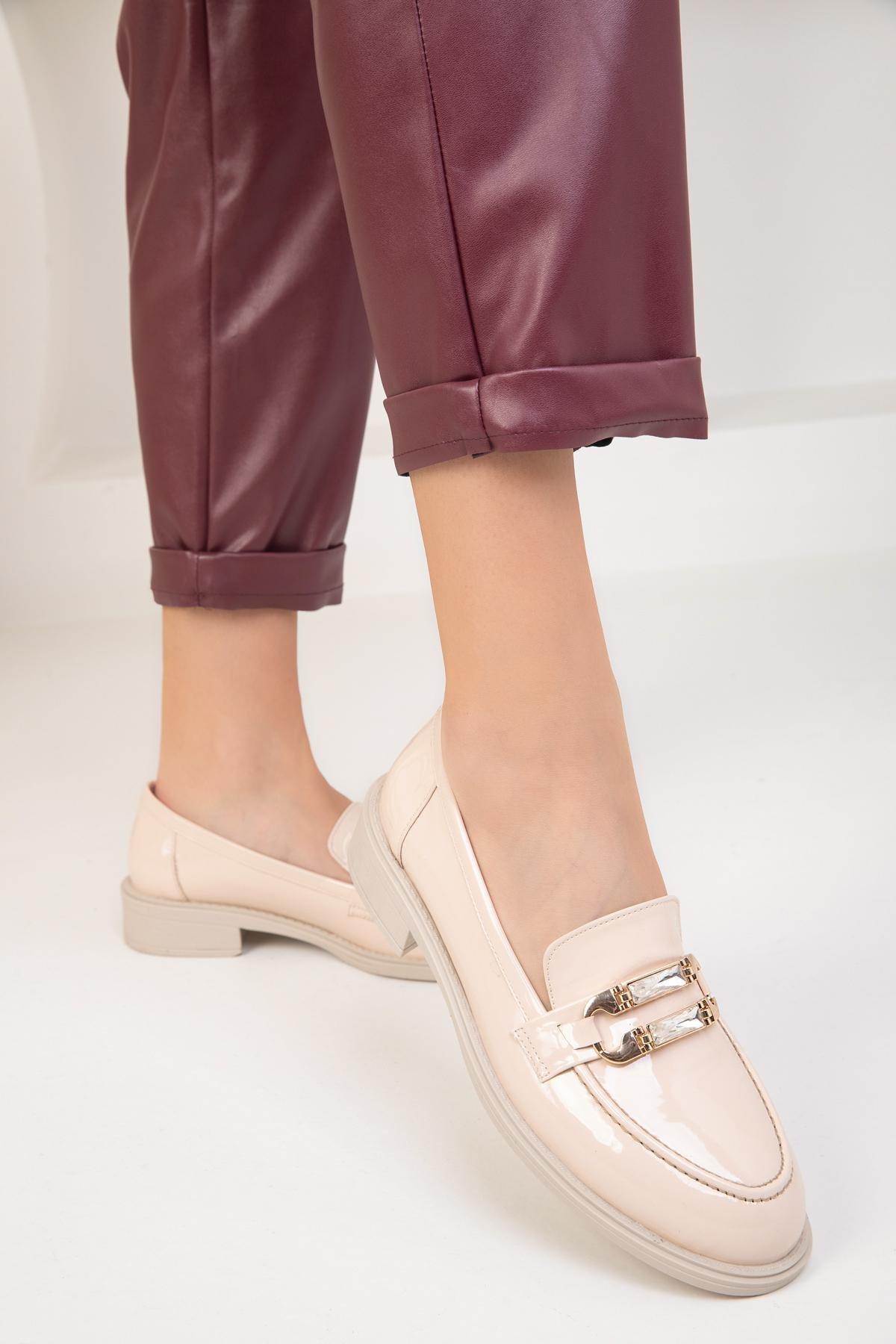 Beige Leather Casual Shoes, , large image number 3
