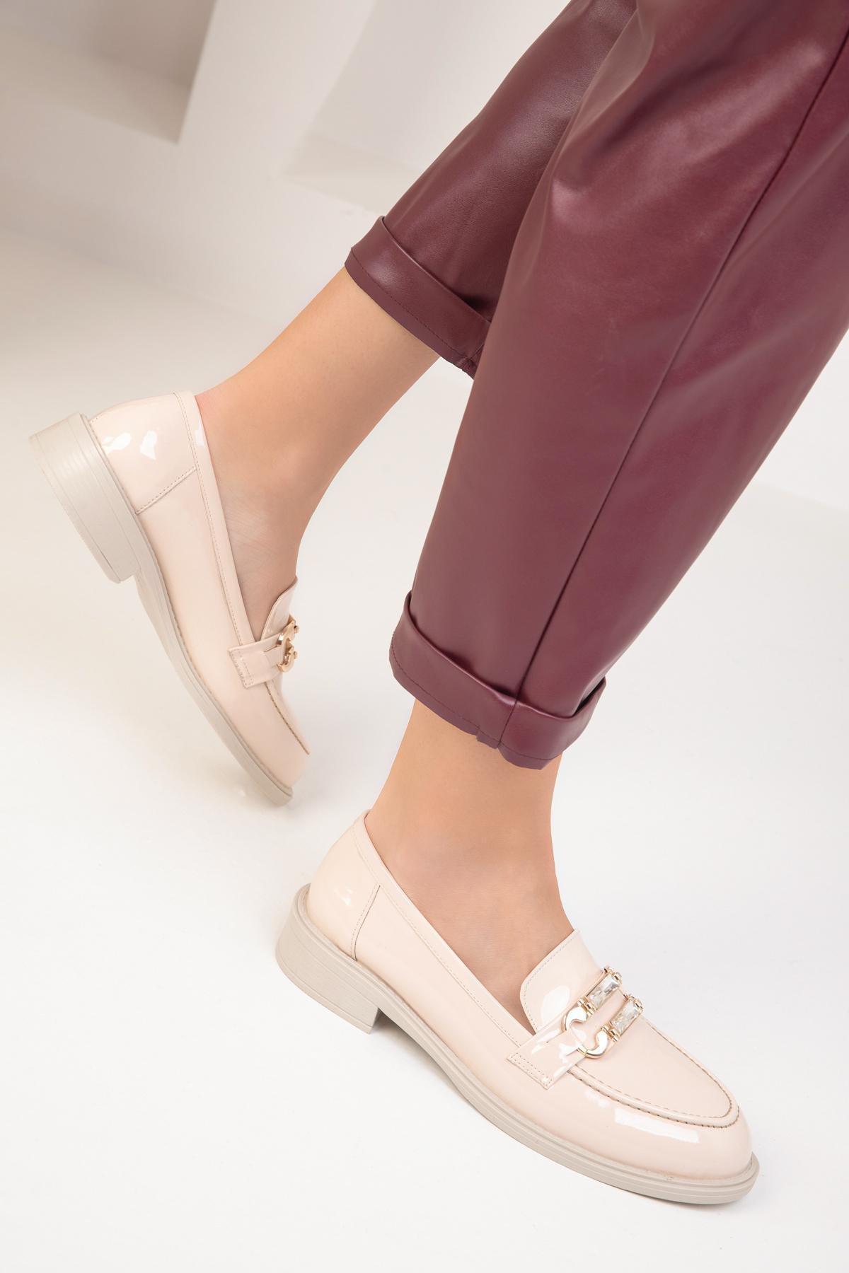Beige Leather Casual Shoes, , large image number 4