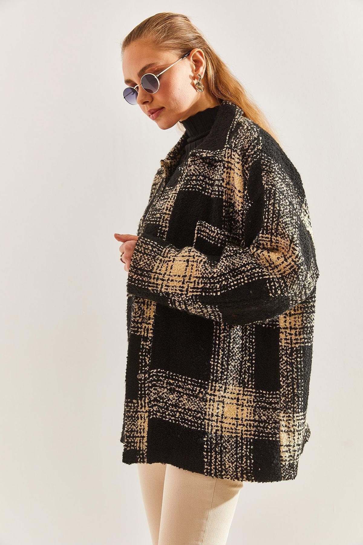 Multicolour Plaid Pattern Jacket, , large image number 2