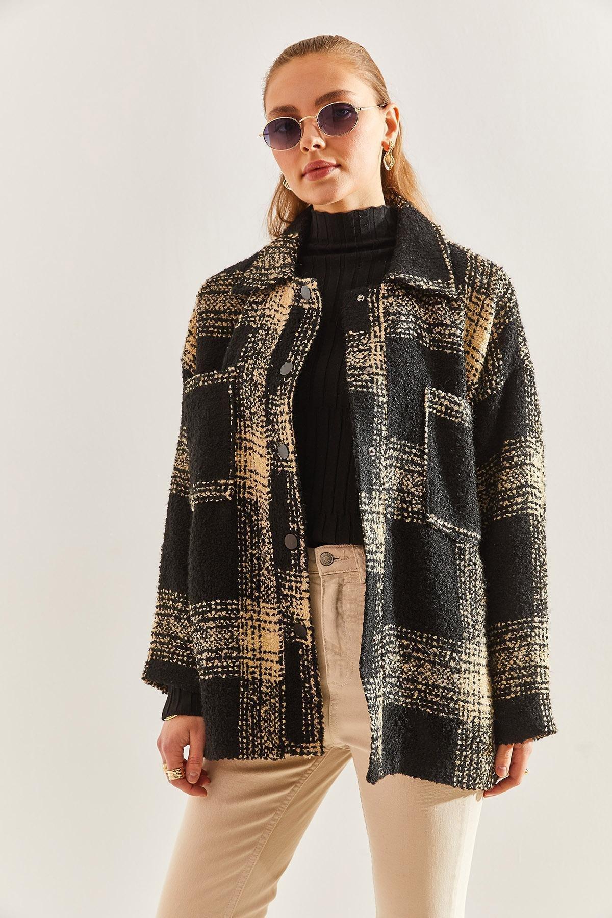 Multicolour Plaid Pattern Jacket, , large image number 3