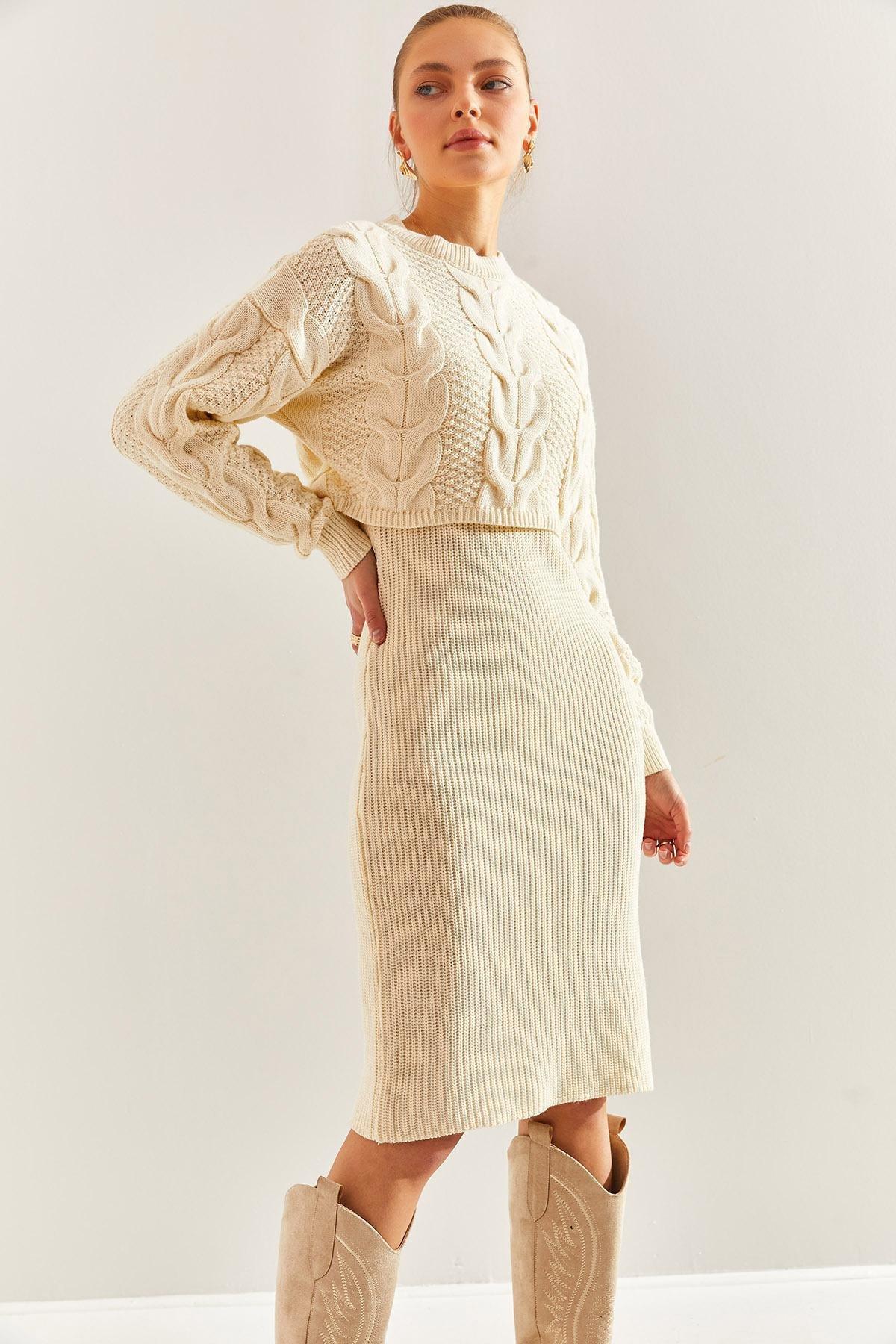 Cream Knitted Co-Ord Set, C101_162, large image number 0