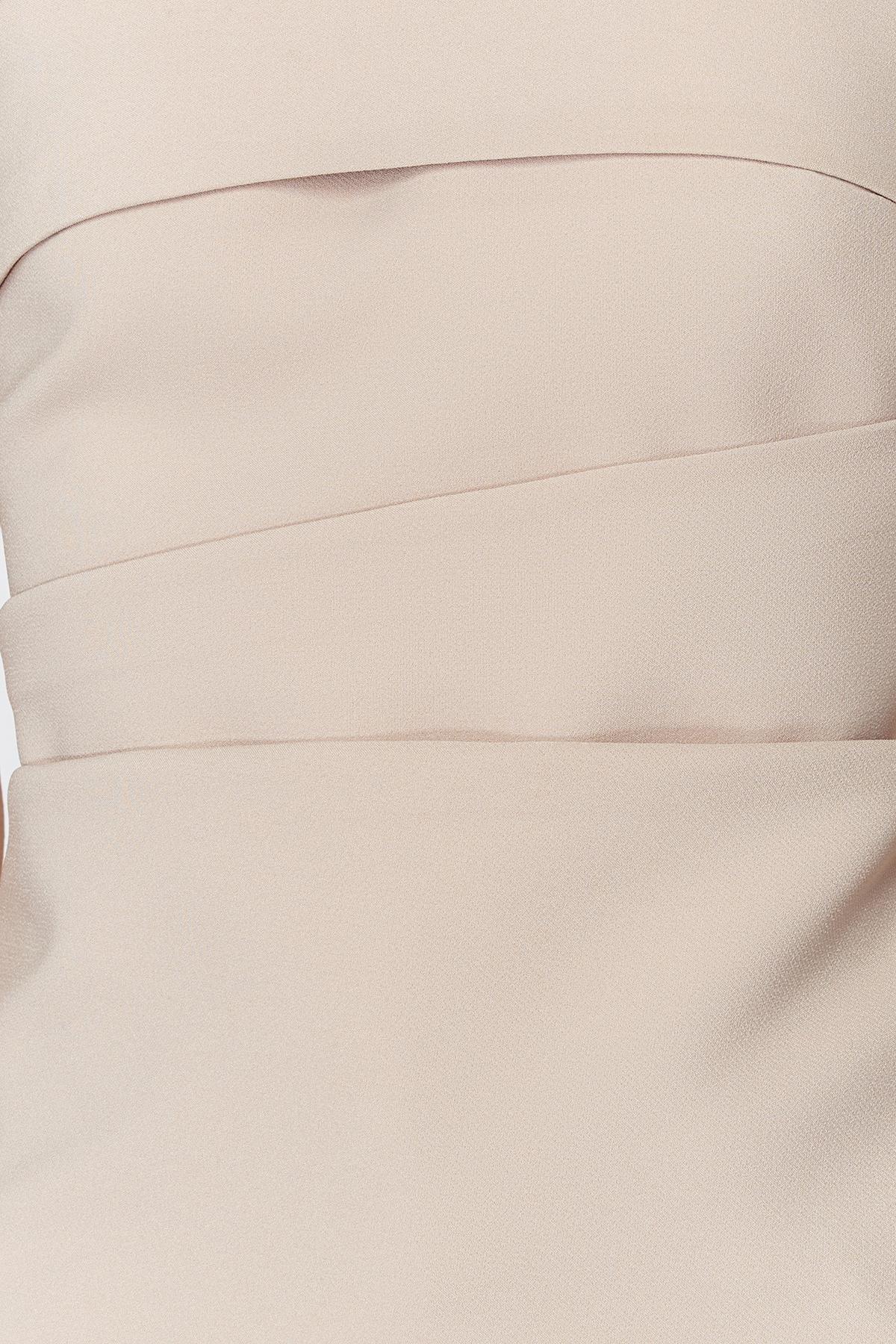 Beige Strapless Woven Blouse, , large image number 3
