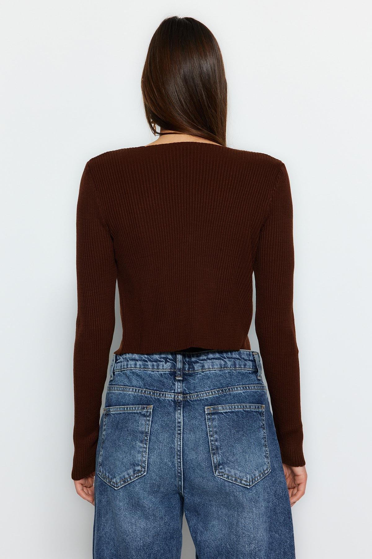 Brown Slim Cardigan, Set Of 2, , large image number 5