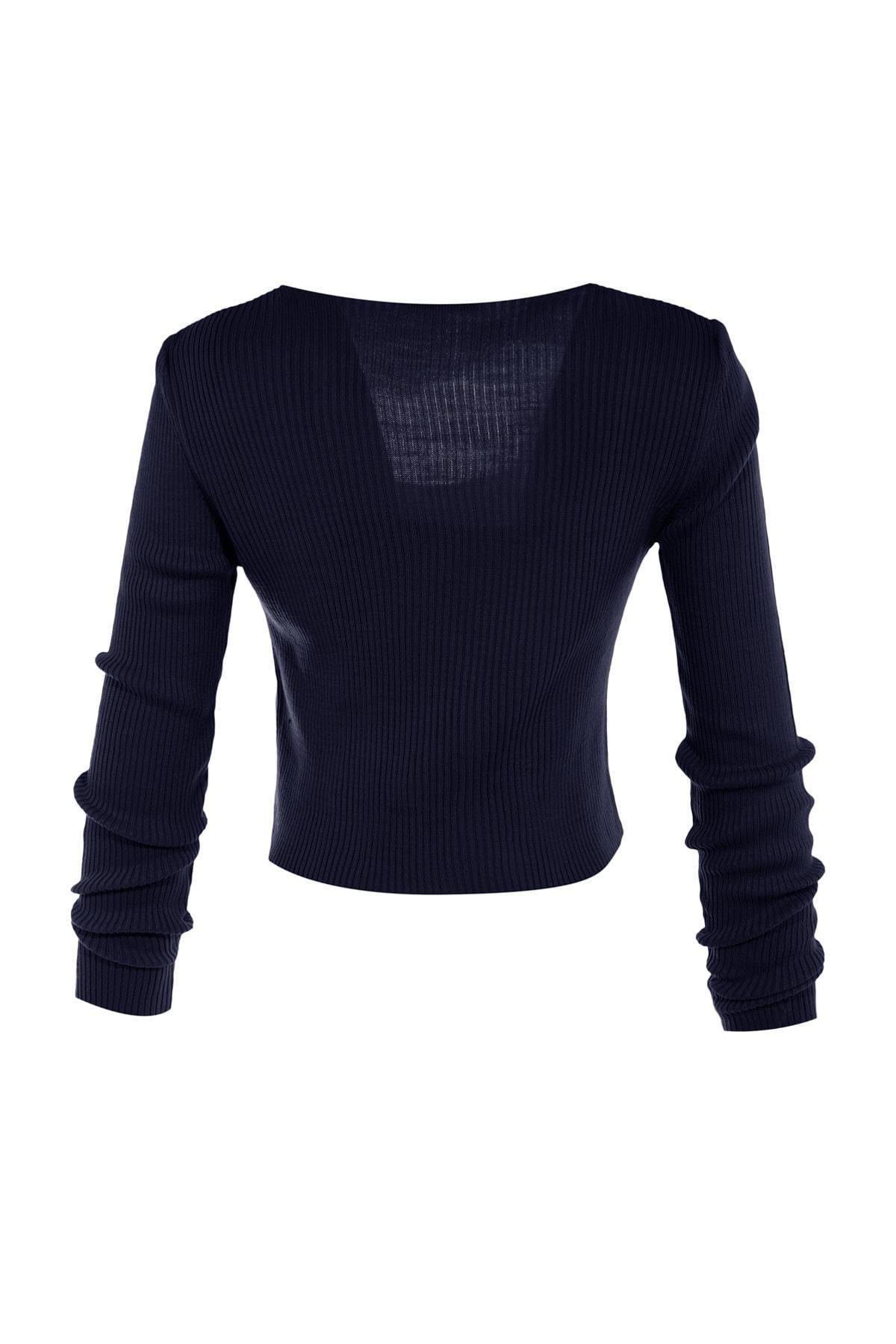 Navy Acrylic Fitted Cardigan, Set Of 2, , large image number 5