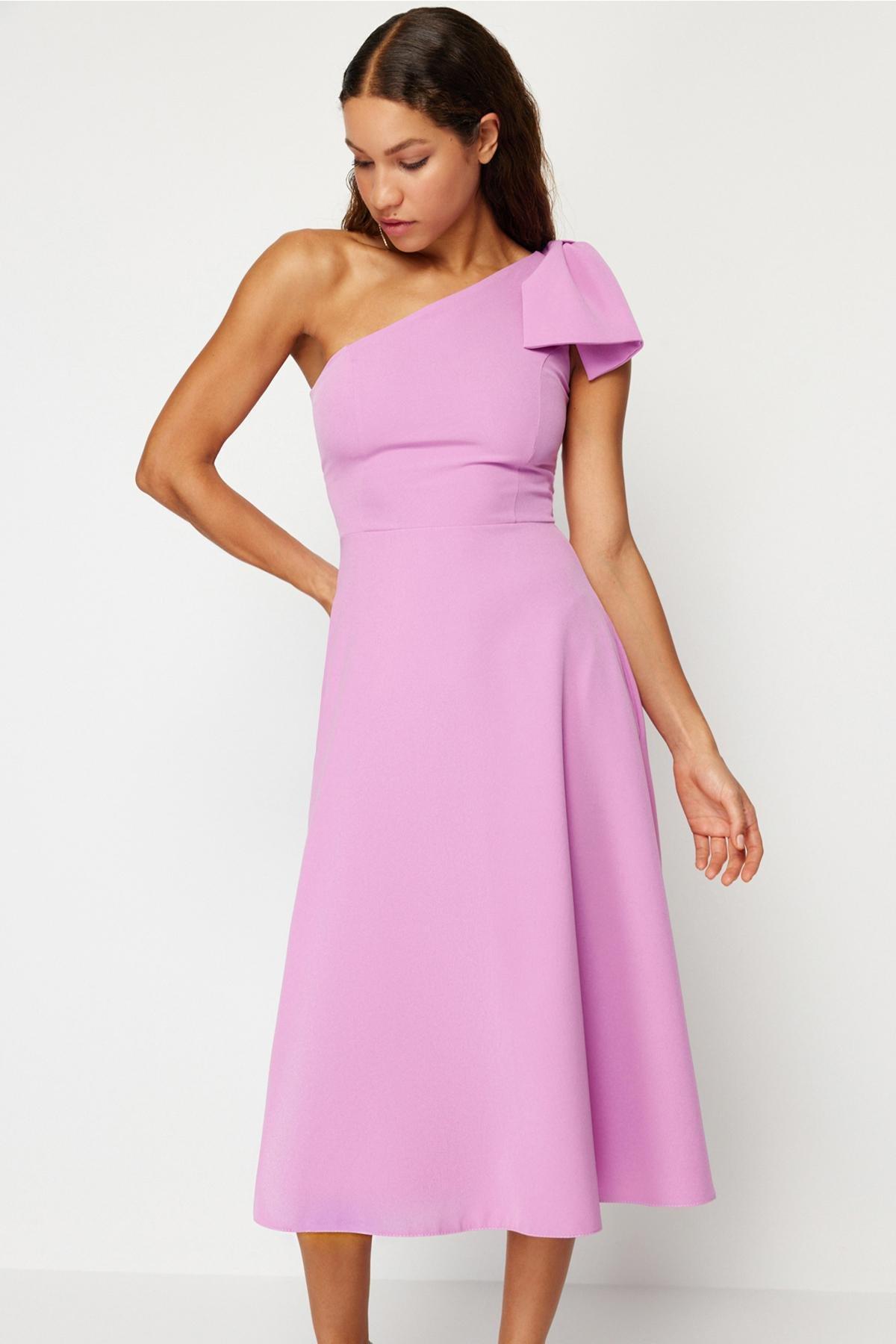 Pink Detailed Occasionwear Dress, , large image number 1