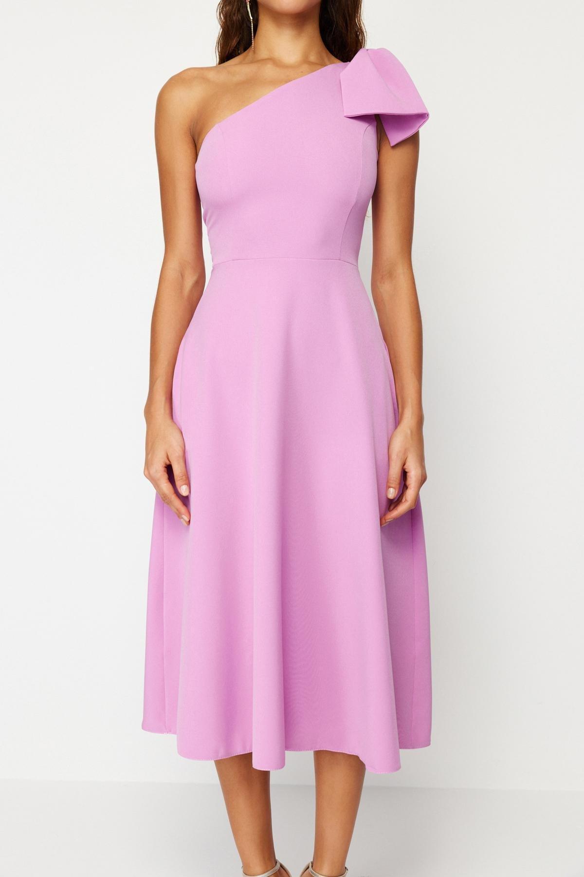 Pink Detailed Occasionwear Dress, , large image number 3