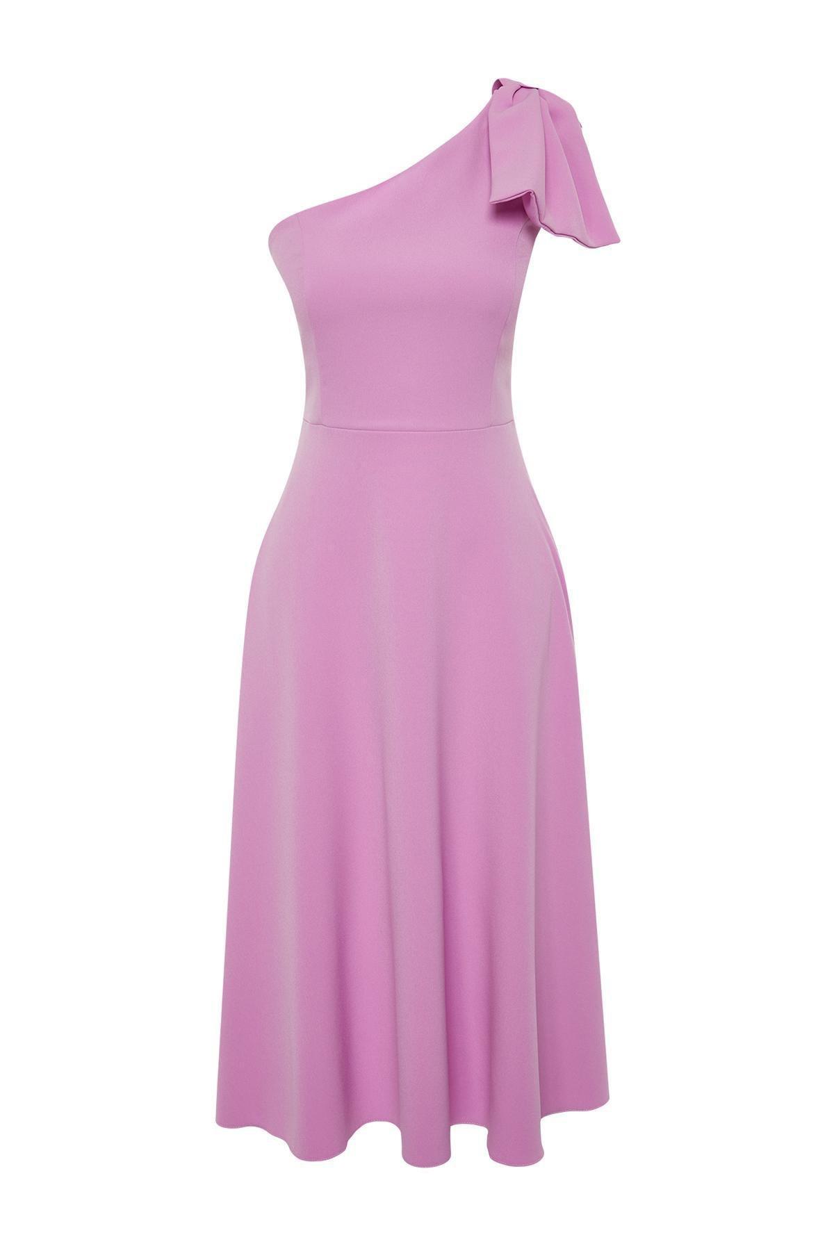 Pink Detailed Occasionwear Dress, , large image number 5