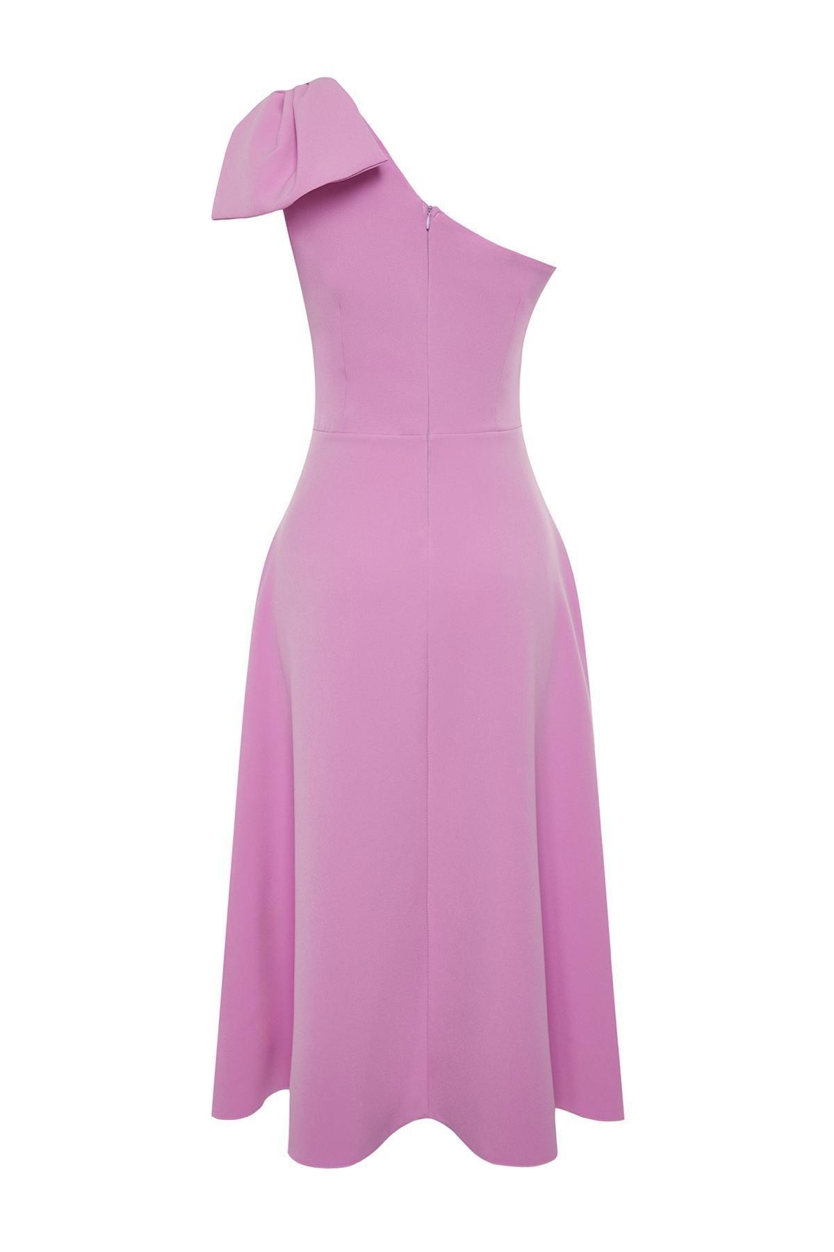 Pink Detailed Occasionwear Dress, , large image number 6
