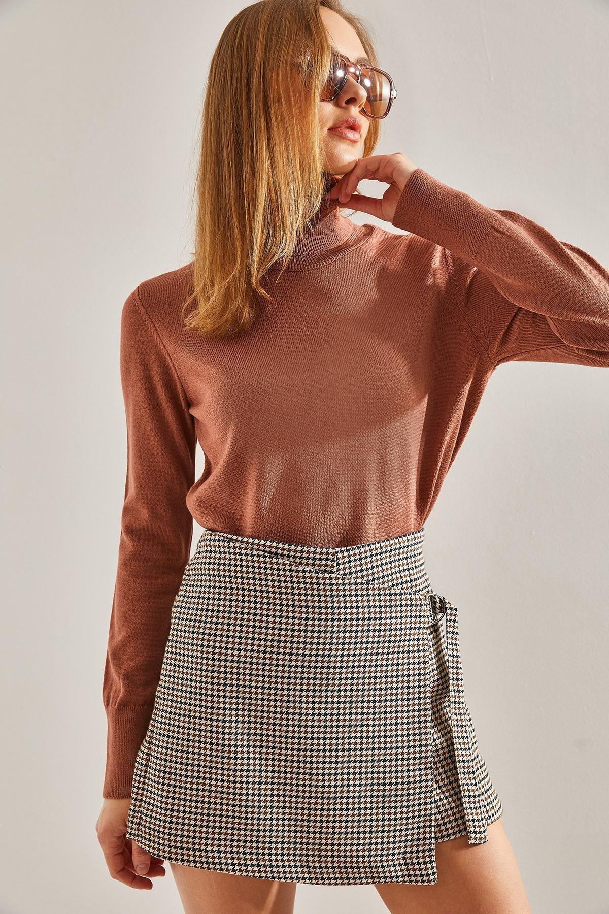 Pink Turtleneck Knitted Sweater, , large image number 0