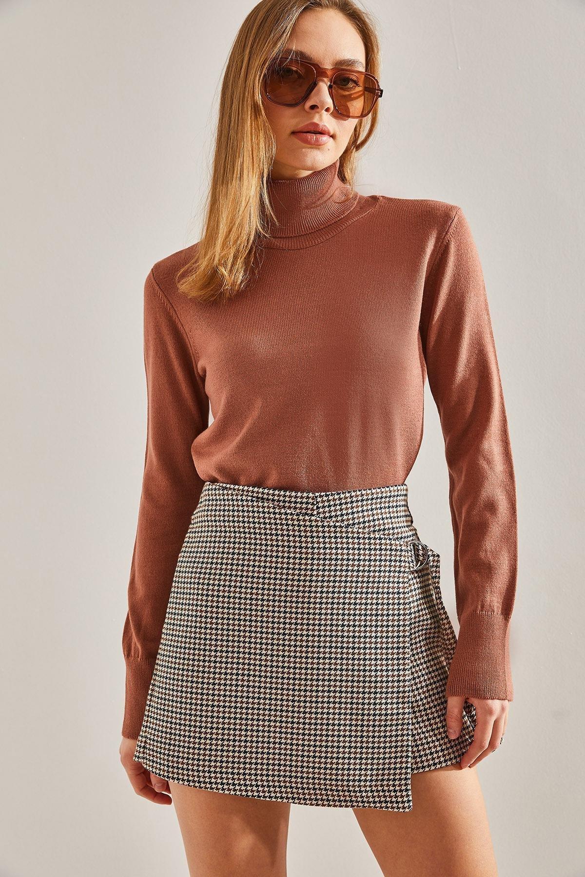 Pink Turtleneck Knitted Sweater, , large image number 3