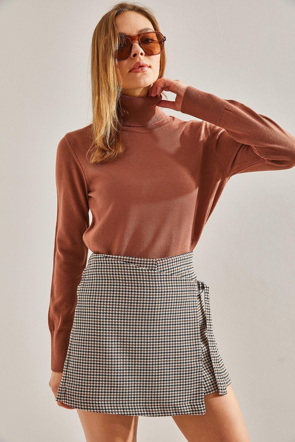 Pink Turtleneck Knitted Sweater, , large image number 5