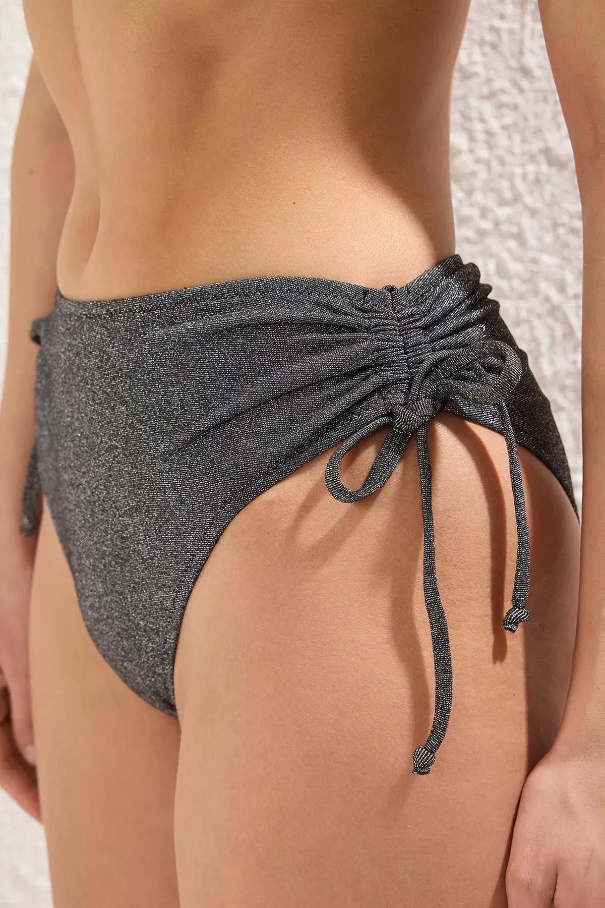 Black Balconette Hipster Bikini Set, , large image number 2
