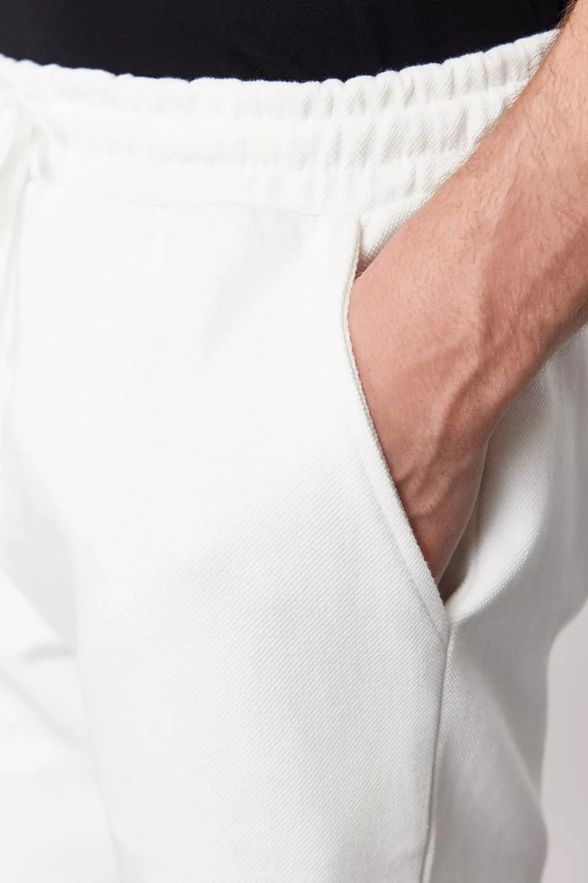 Beige Textured Shorts, , large image number 7