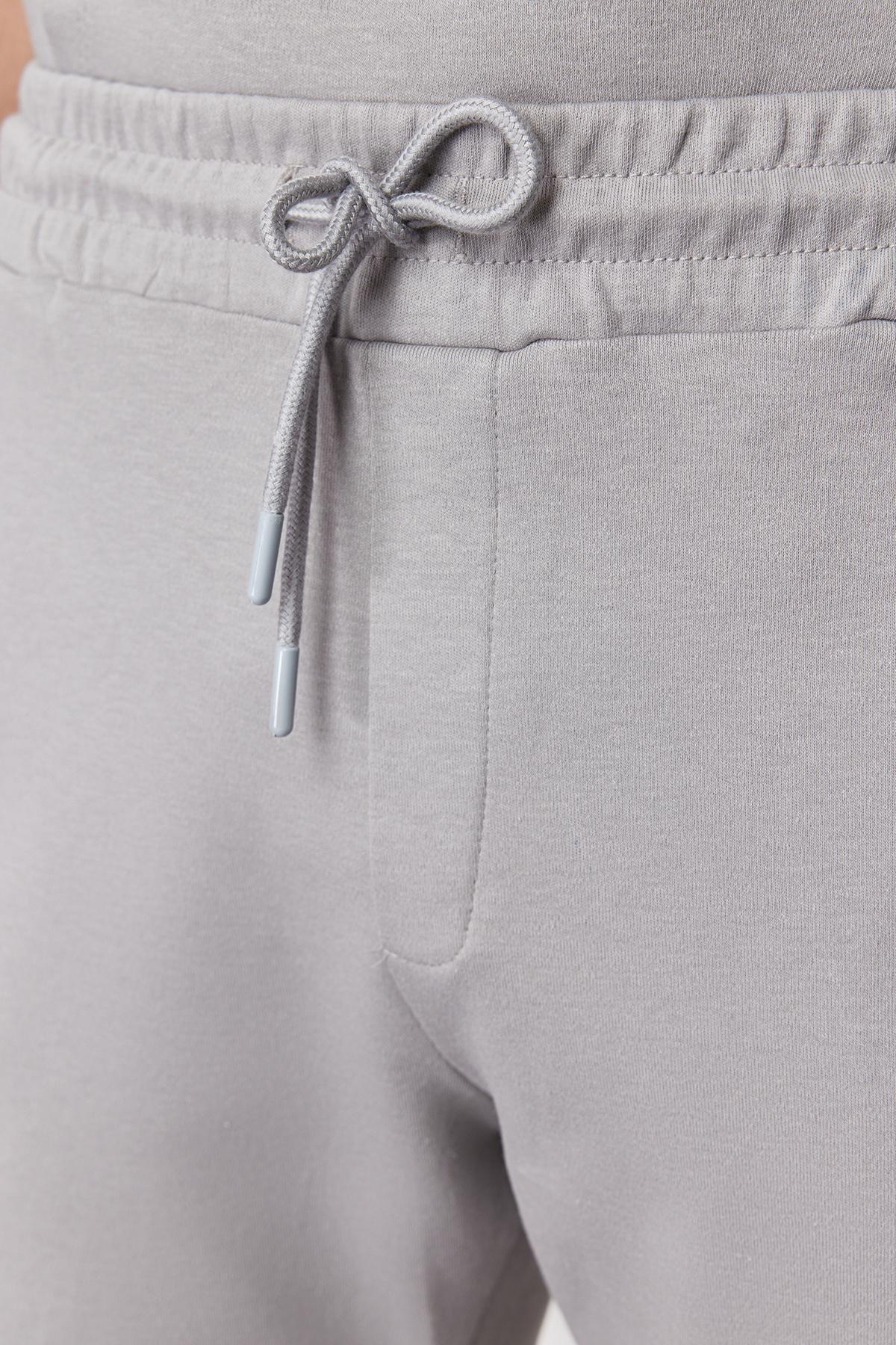 Gray Regular Cut Printed Shorts with Stitching Detail TMNSS24SR00023, C101_2632, large image number 3