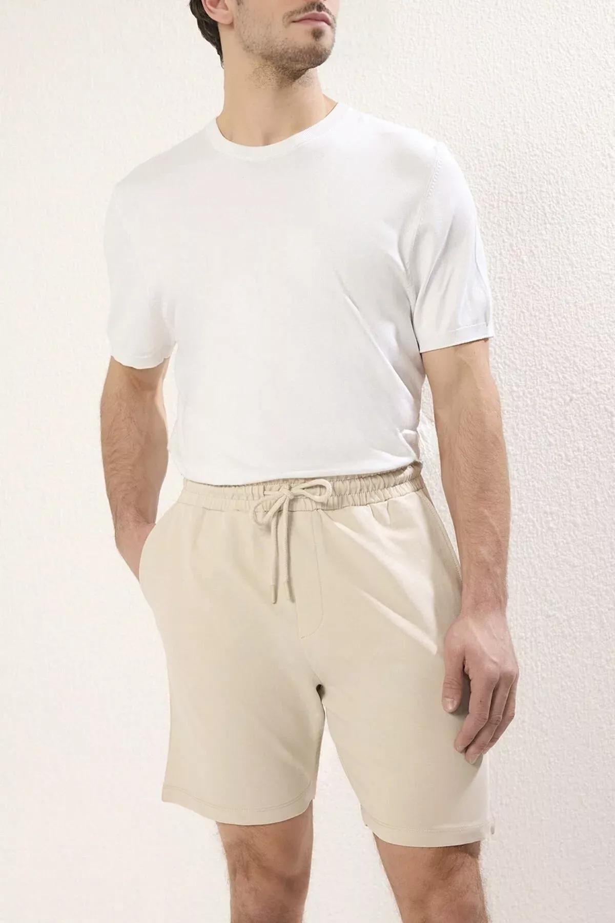 Navy-Beige Comfort Shorts, set of 2, , large image number 4