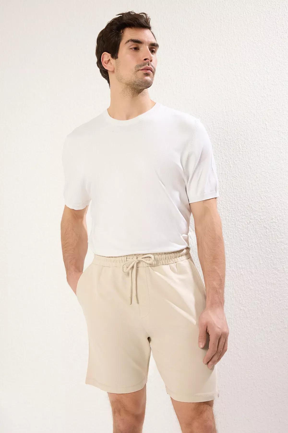 Navy-Beige Comfort Shorts, set of 2, , large image number 5