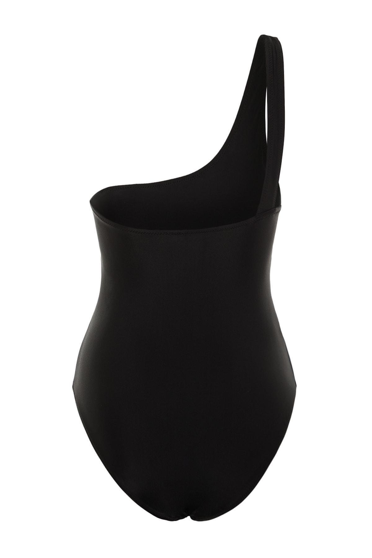 Black Plain Swimsuit, , large image number 6