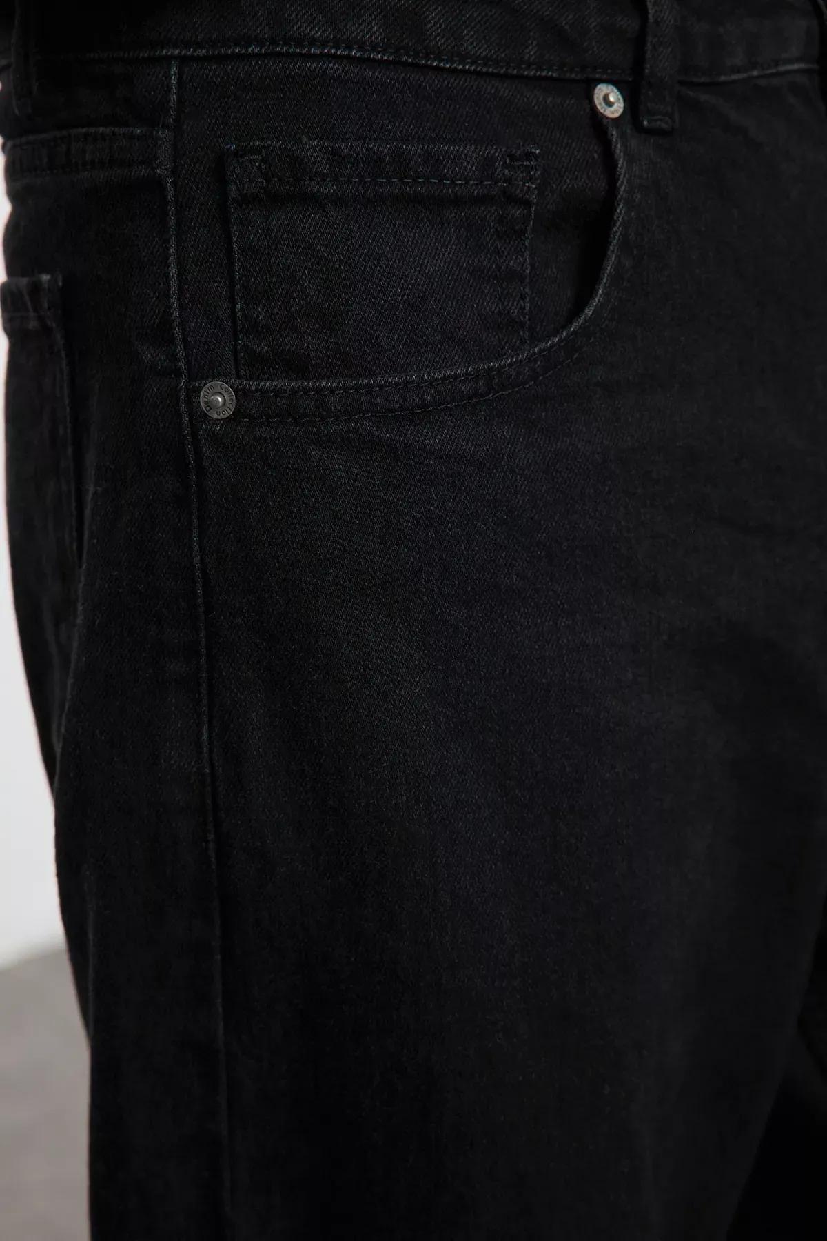 Black Baggy Denim Jeans, , large image number 3