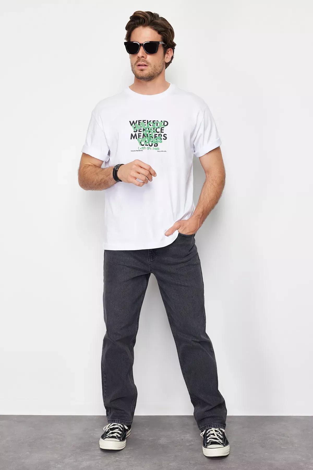 Grey 90s Straight Loose Denim Jeans, Anthracite, medium