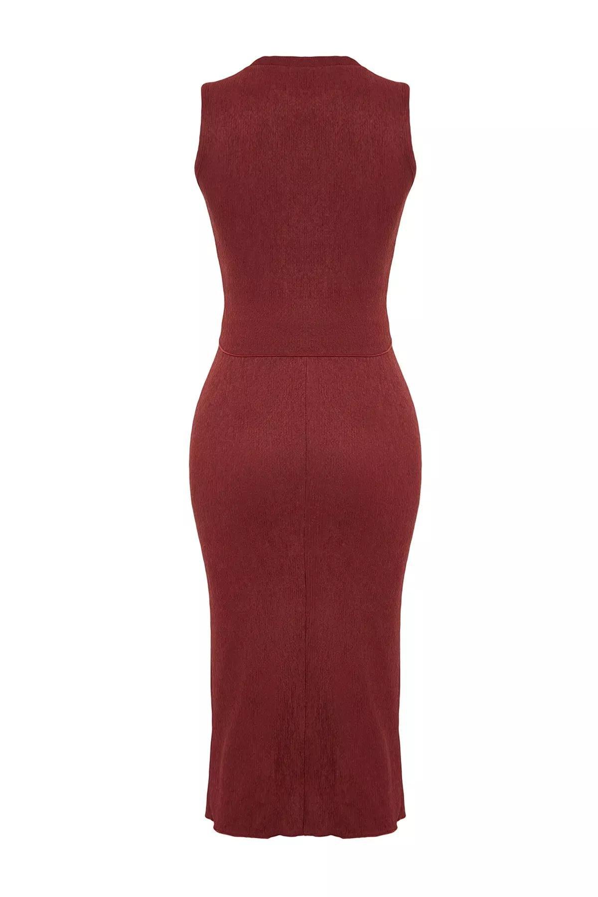 Maroon Textured Fabric Flexible Co-Ord Set, Cinnamon, large image number 6