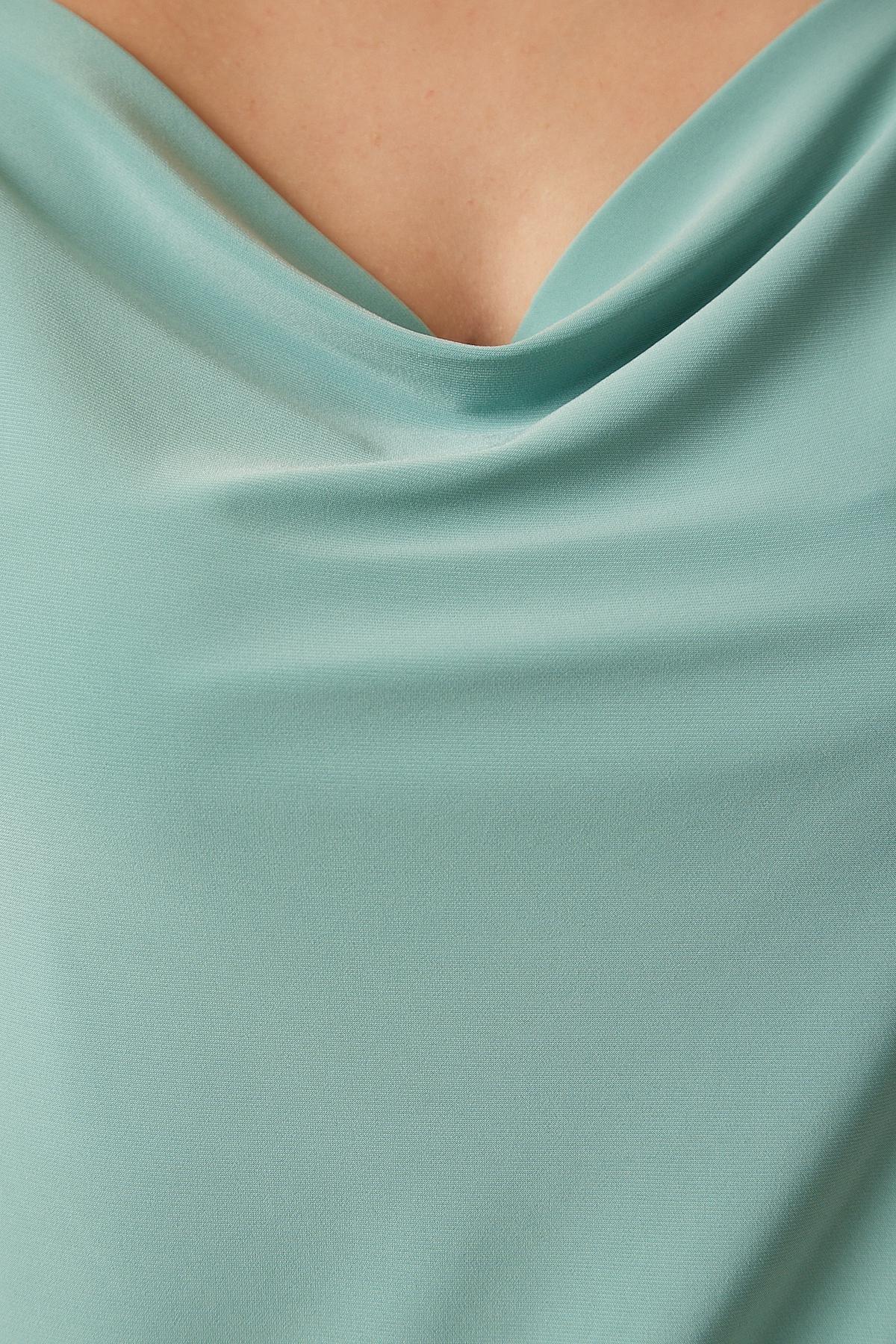 Green Collared Knitted Blouse, C101_1496, large image number 2