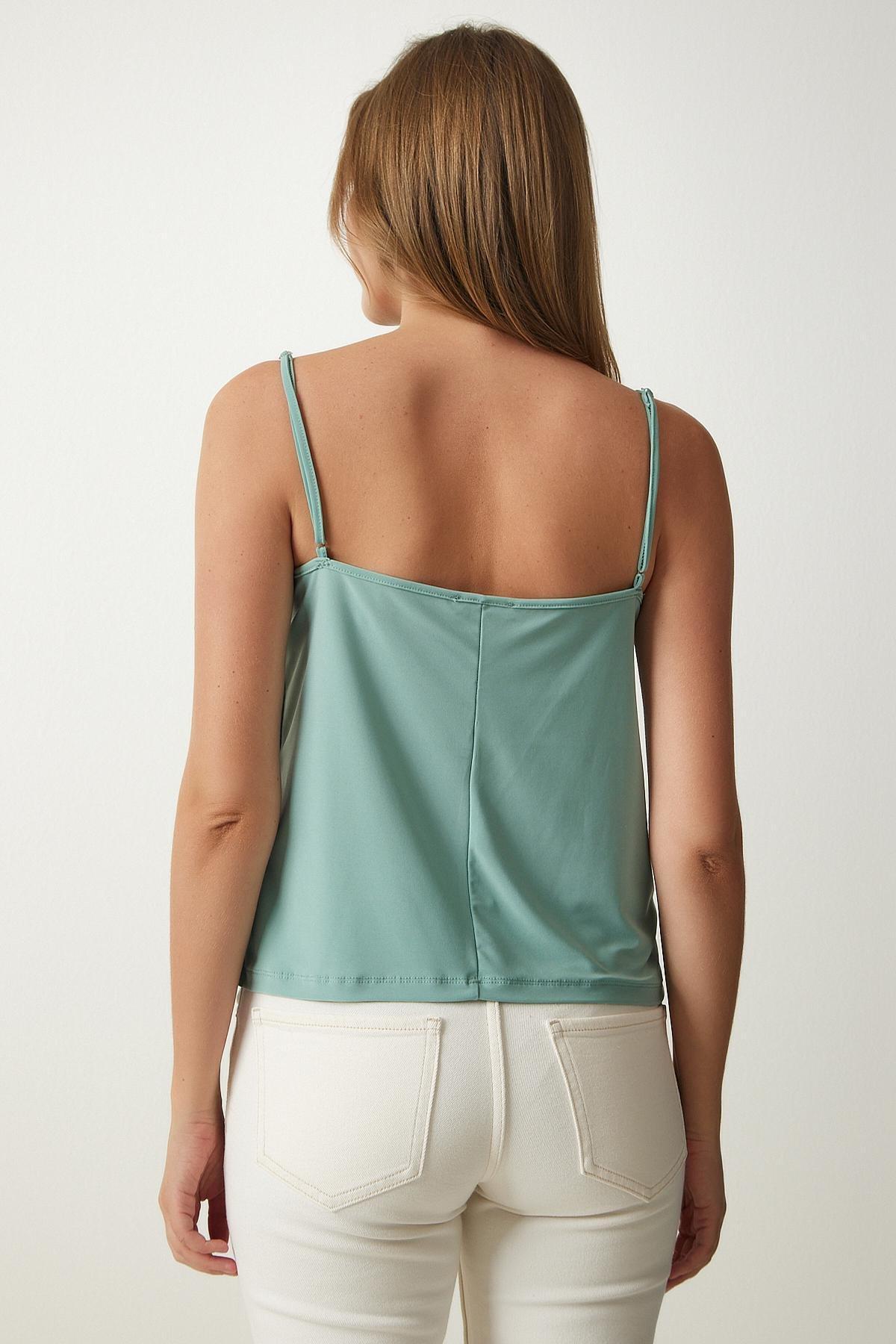Green Collared Knitted Blouse, C101_1496, large image number 3