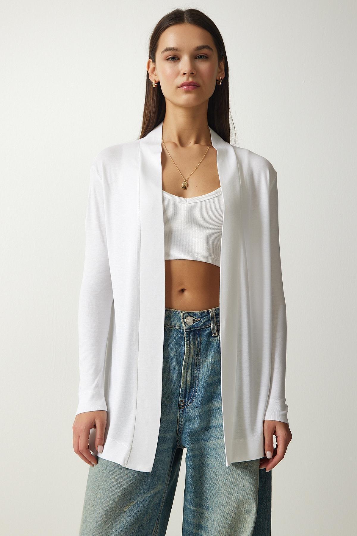 Ecru Oversized Knitted Cardigan, Ecru, large image number 0