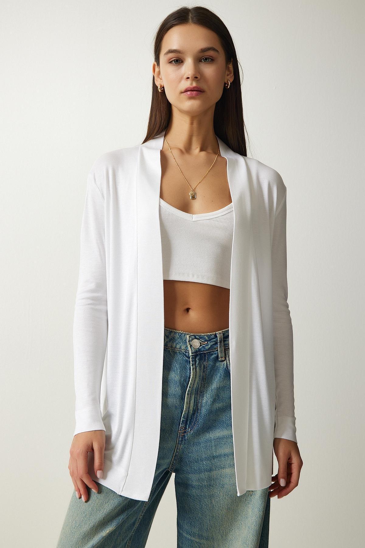 Ecru Oversized Knitted Cardigan, Ecru, large image number 2