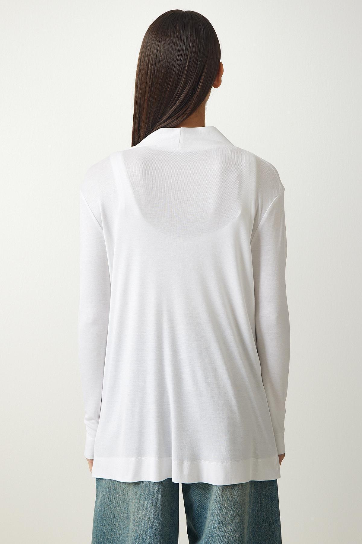 Ecru Oversized Knitted Cardigan, Ecru, large image number 4
