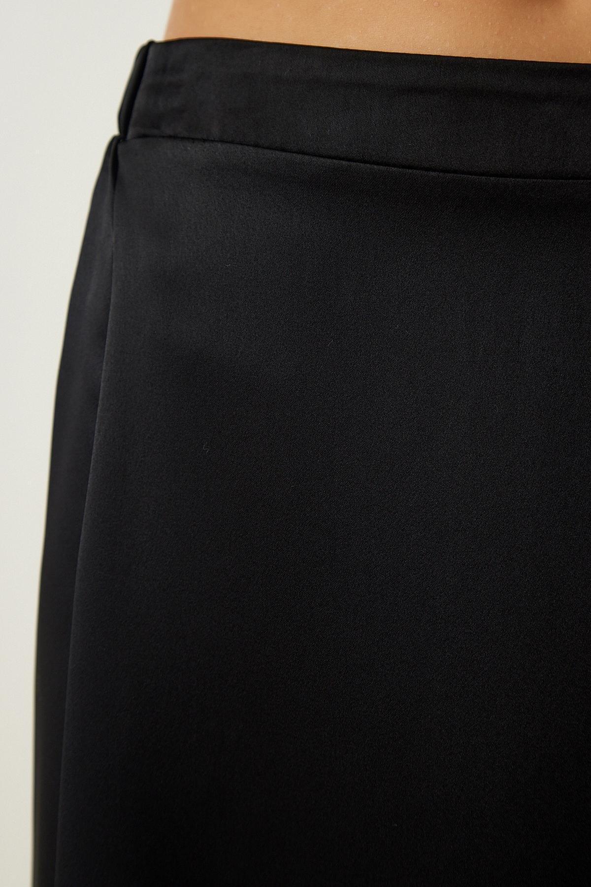 Black Asymmetrical Formed Skirt, , large image number 4