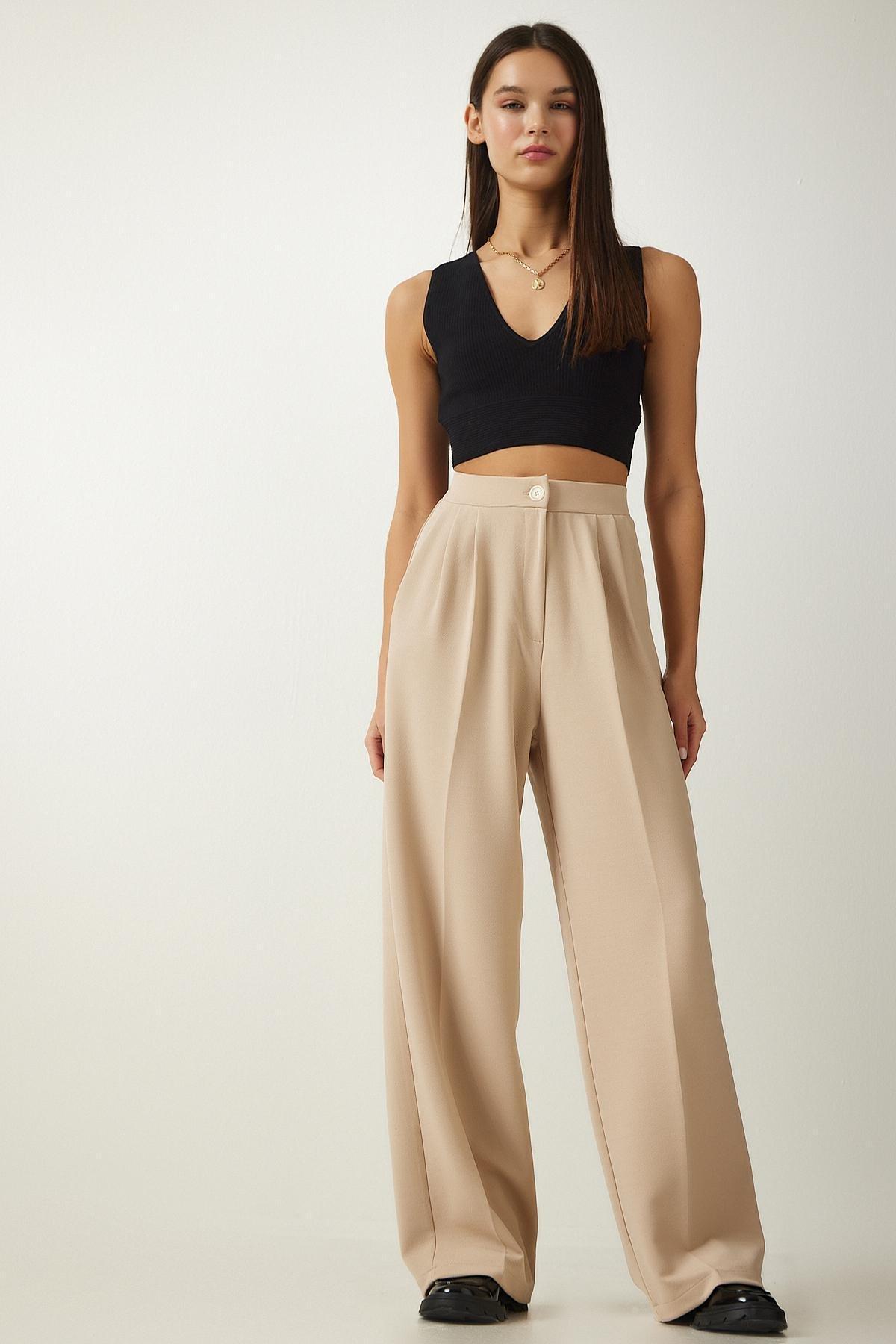White Pleated Trousers, , large image number 2