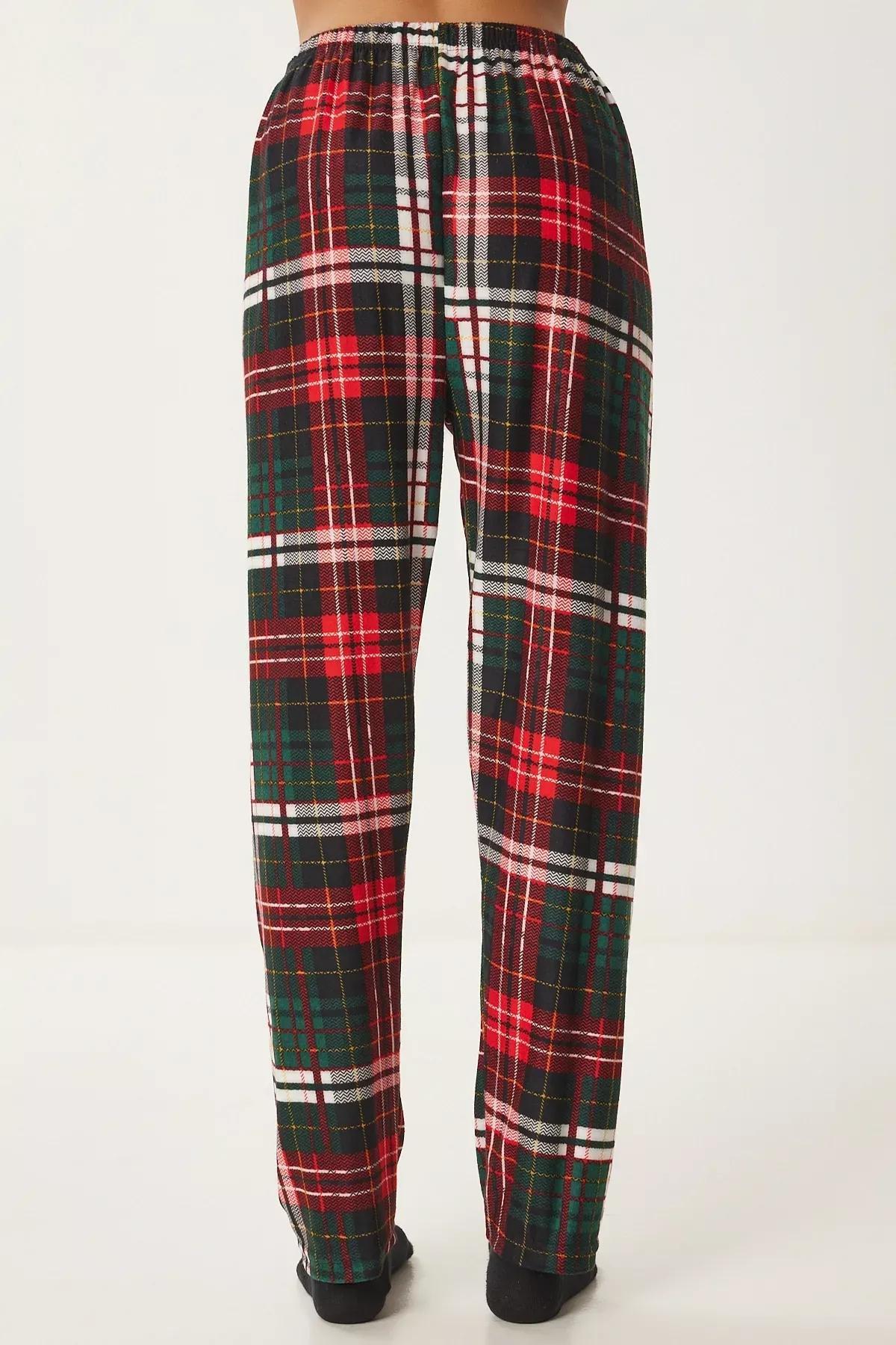 Green Red Pattern Pajama Bottoms, , large image number 6