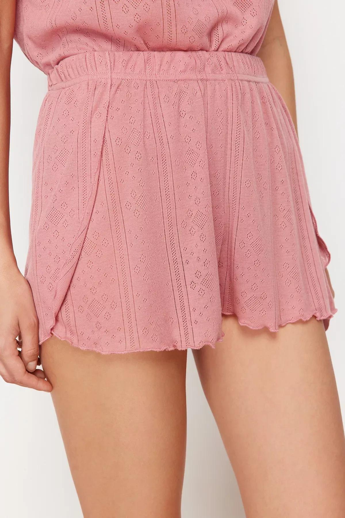 Multicolour Pointel Openwork Shorts, Set Of 2, , large image number 3