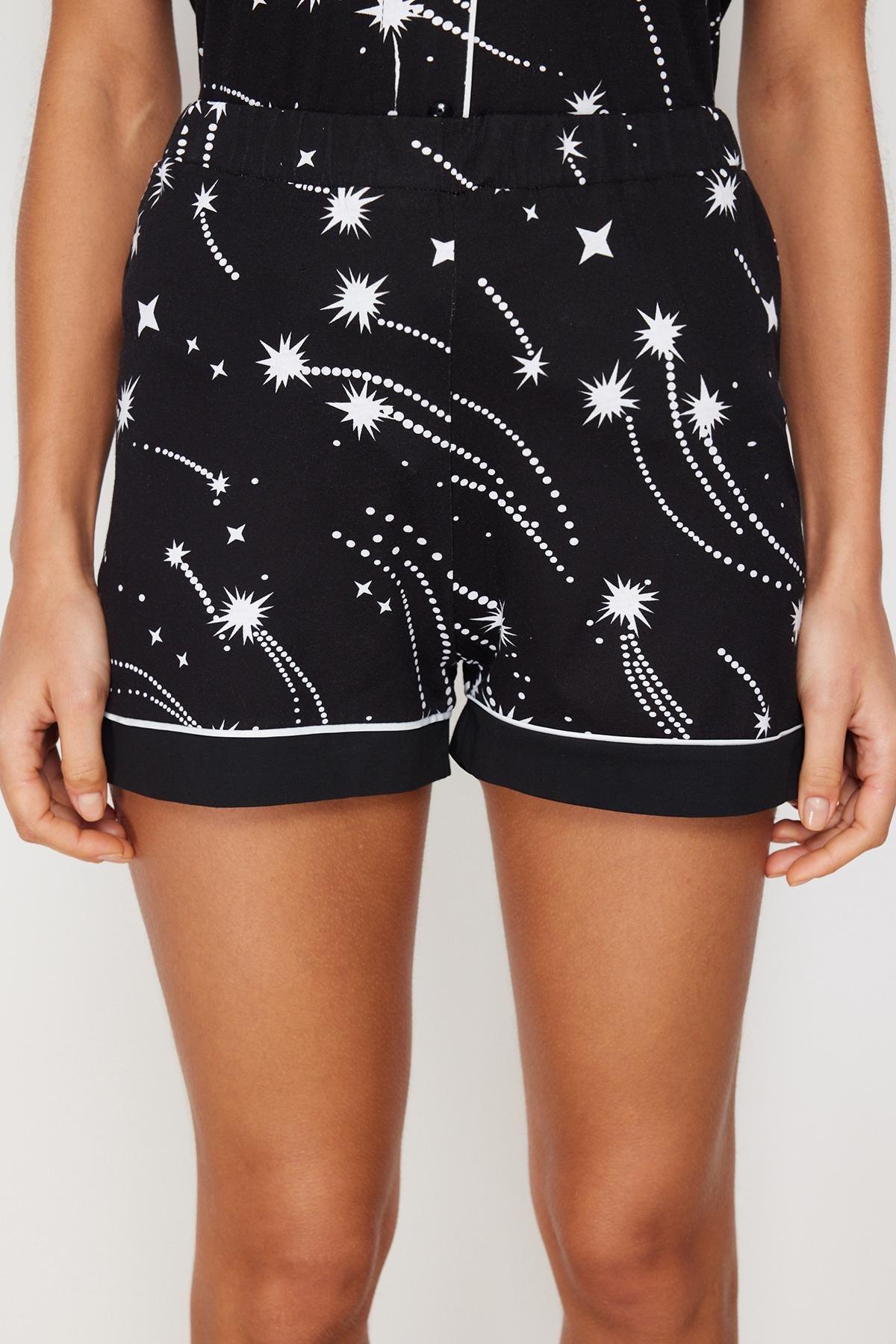 Black Detailed Knitted Pajamas Set, , large image number 4