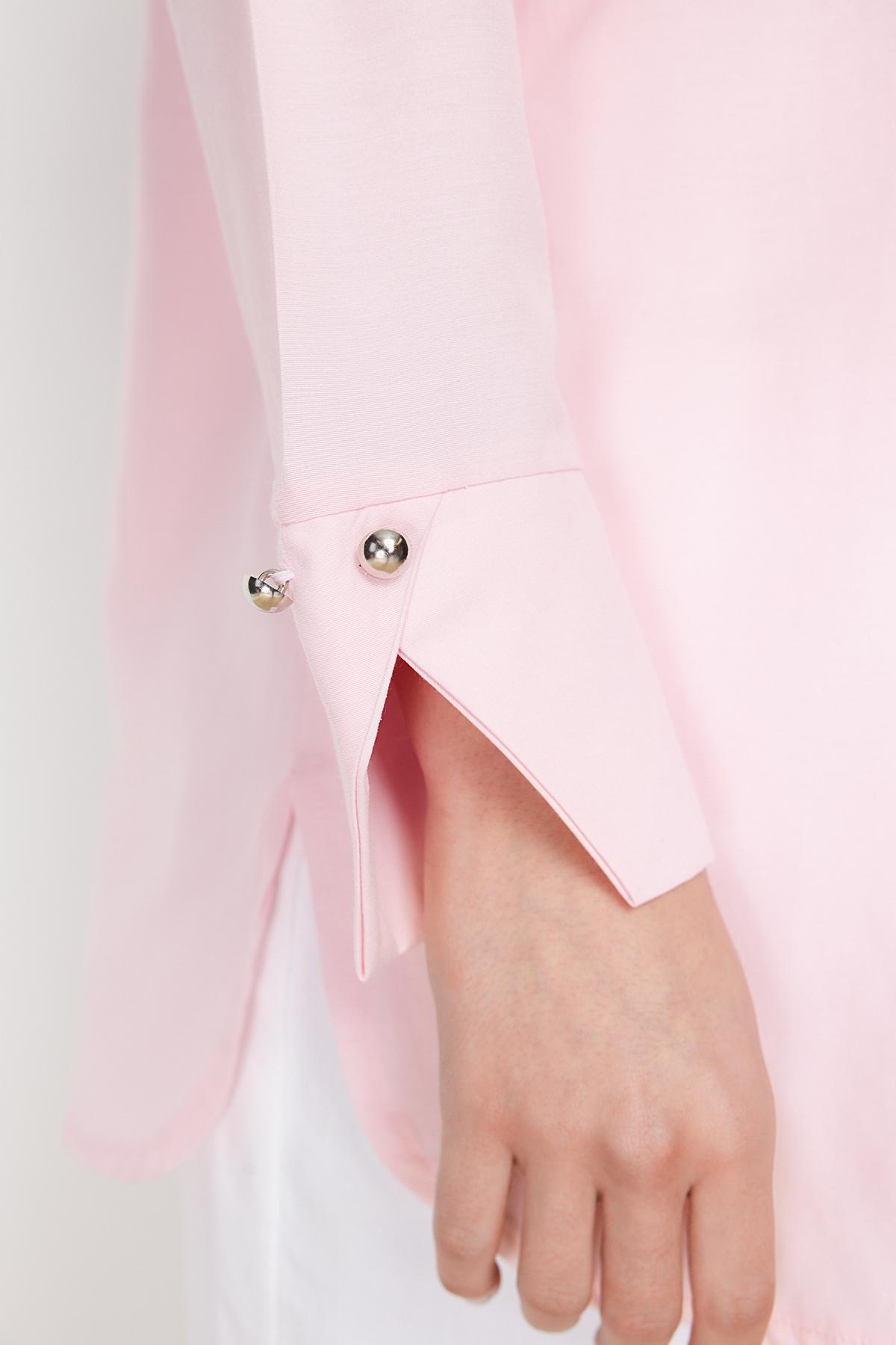Pink Detailed Woven Shirt, , large image number 1