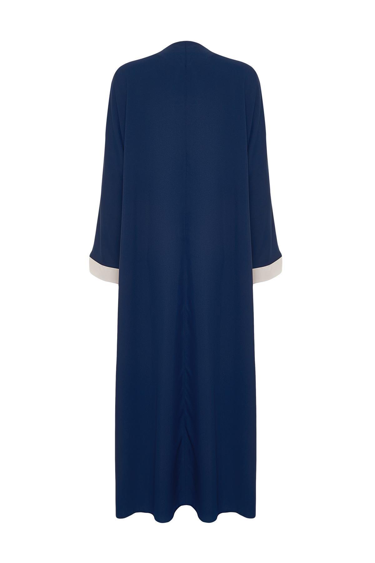 Trendyol - Navy Colour Block Long Abaya