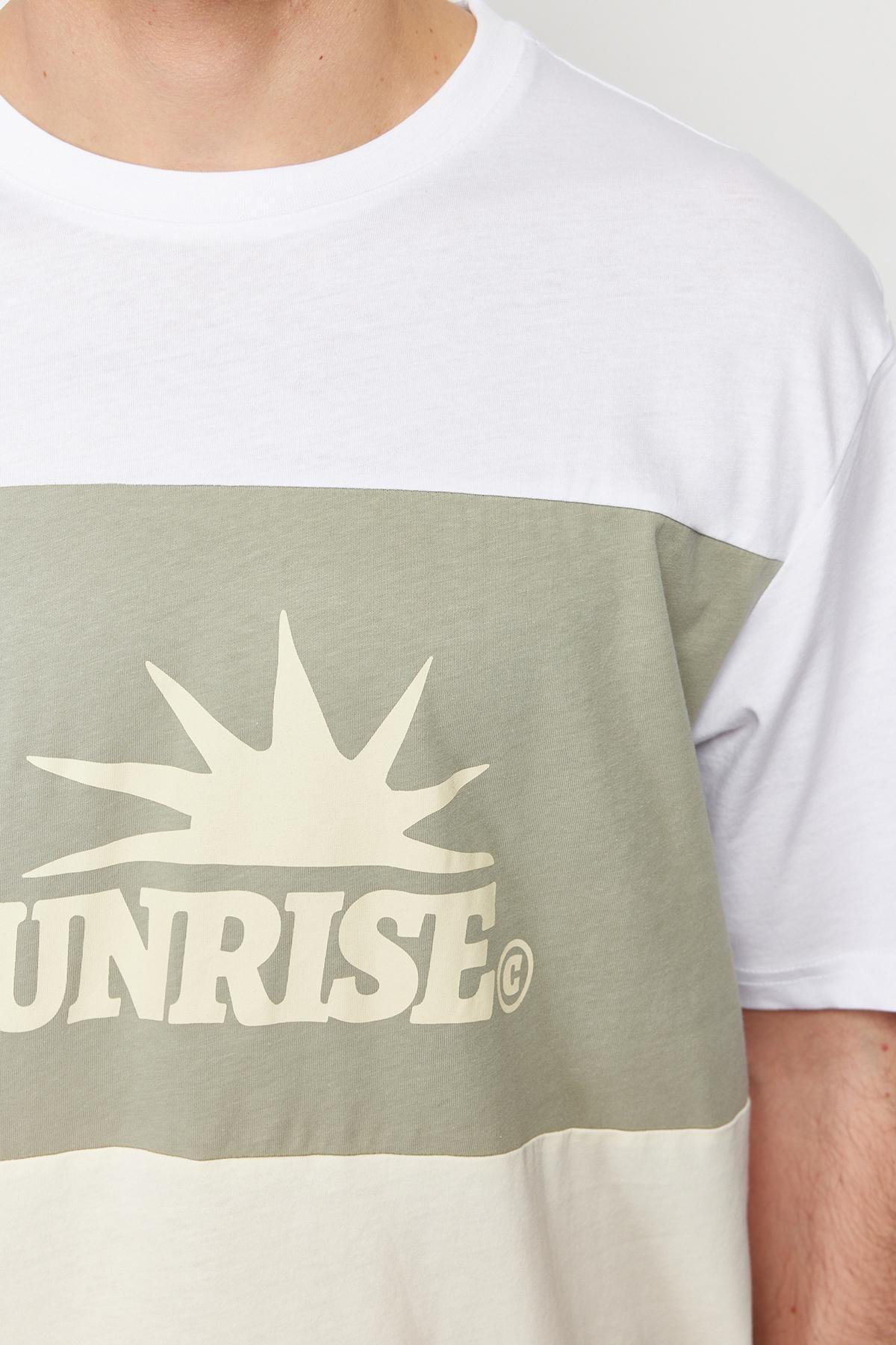 Mint Oversize/Wide Cut Text Printed Color Block 100% Cotton Short Sleeve T-Shirt TMNSS24TS00129, , large image number 4