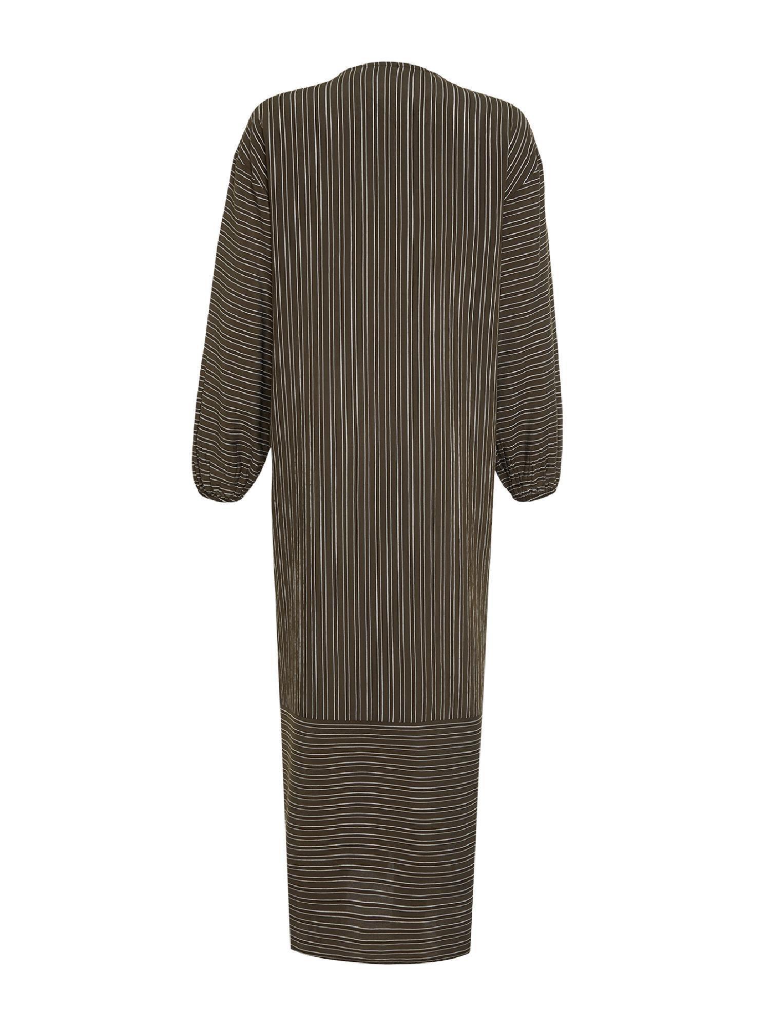 Khaki Long Linen Look Striped Woven Cape & Abaya & Abaya TCTSS24KF00003, , large image number 13