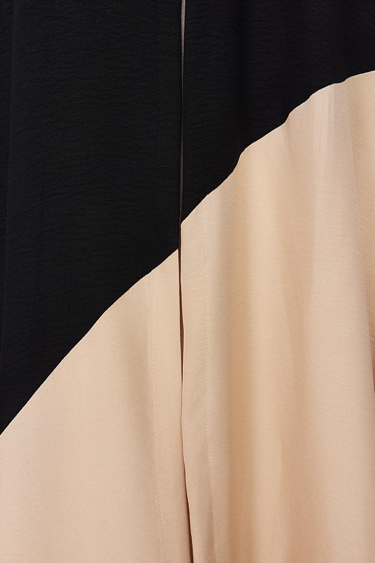 Stone Color Blocked Long Woven Cap & Abaya TCTSS24KF00002, , large image number 3