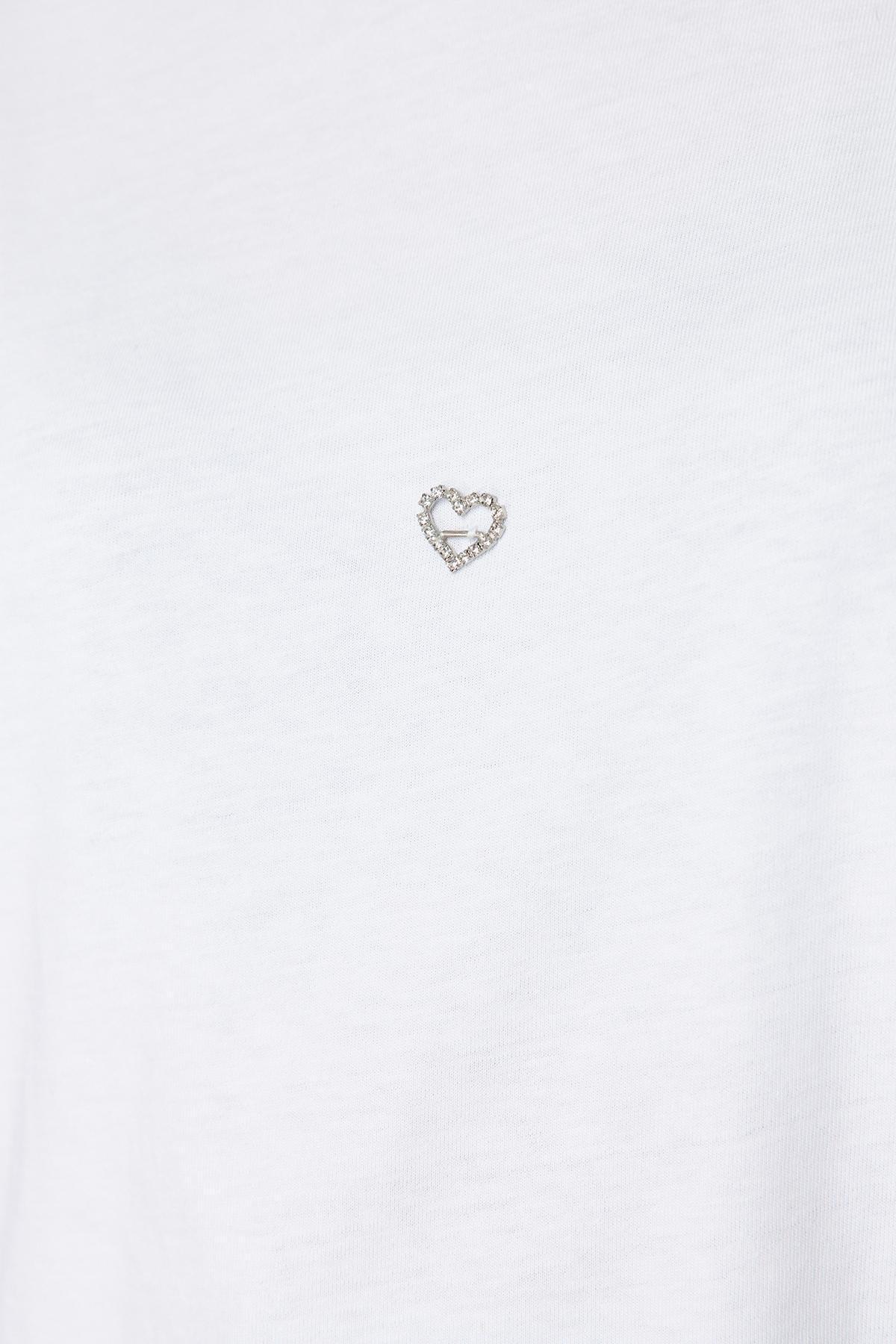 White Oversize Knitted T-Shirt, , large image number 6