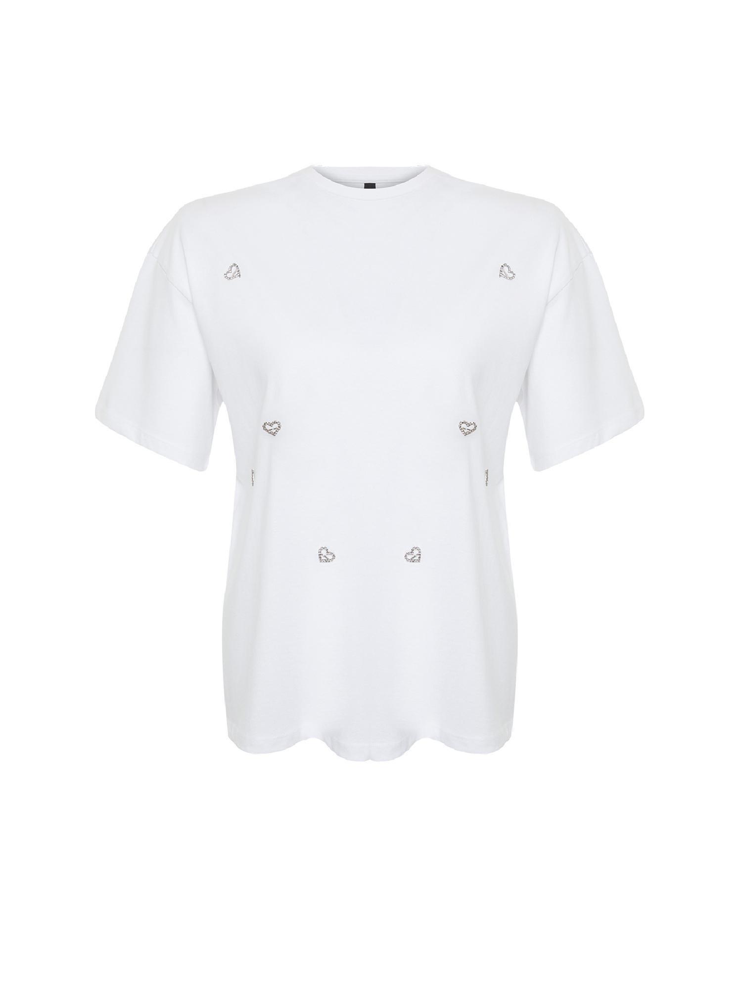 White Oversize Knitted T-Shirt, , large image number 10