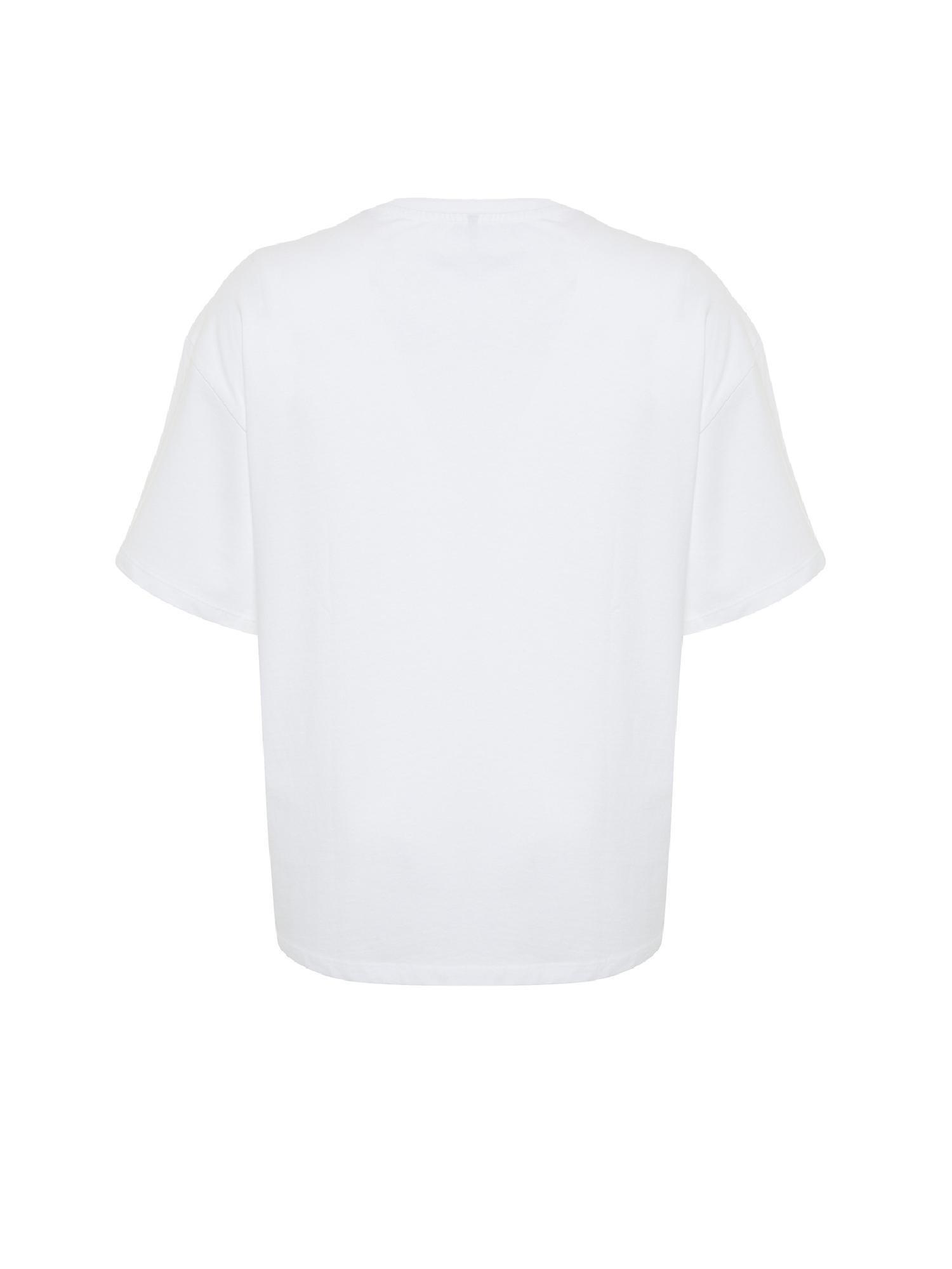 White Oversize Knitted T-Shirt, , large image number 12