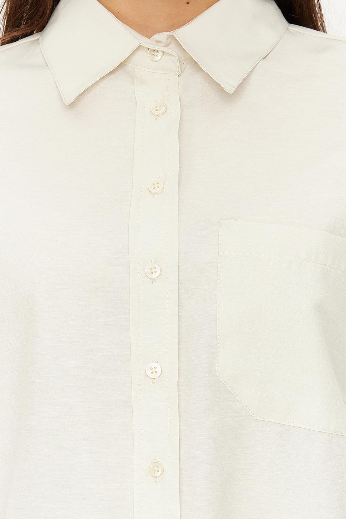 Beige Collared Woven Shirt, , large image number 7