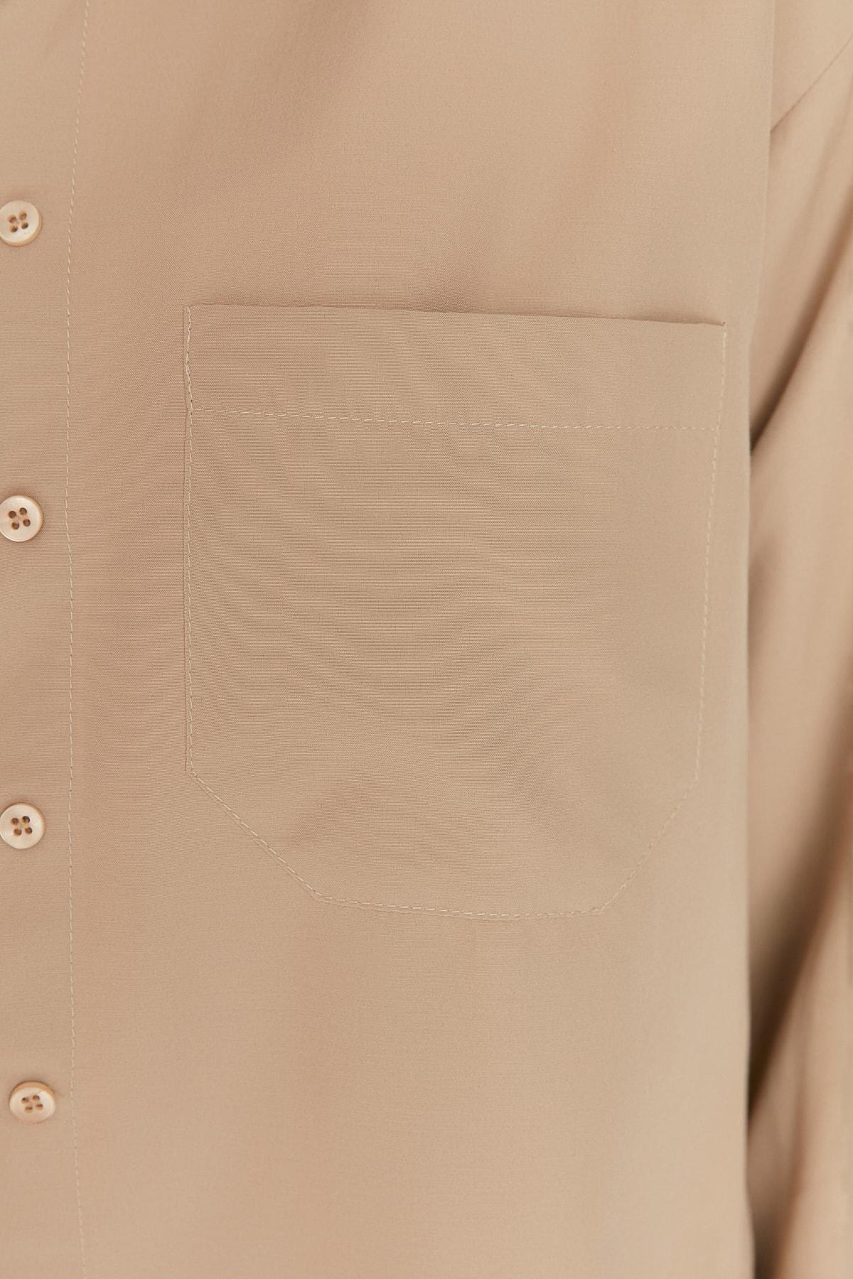 Brown Oversized Collar Shirt, , large image number 9