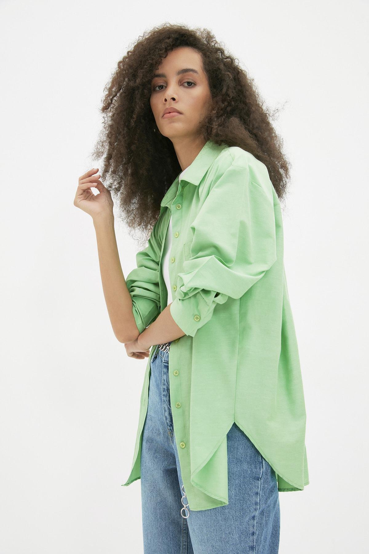 Navy Oversized Collar Shirt, , large image number 0