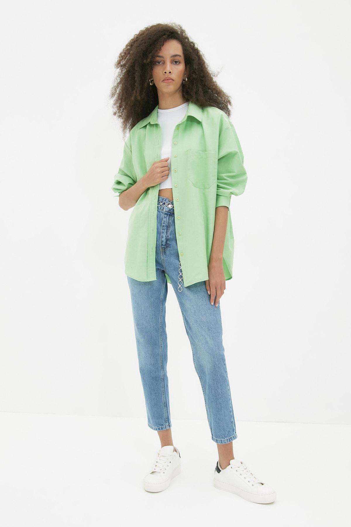 Navy Oversized Collar Shirt, , large image number 9