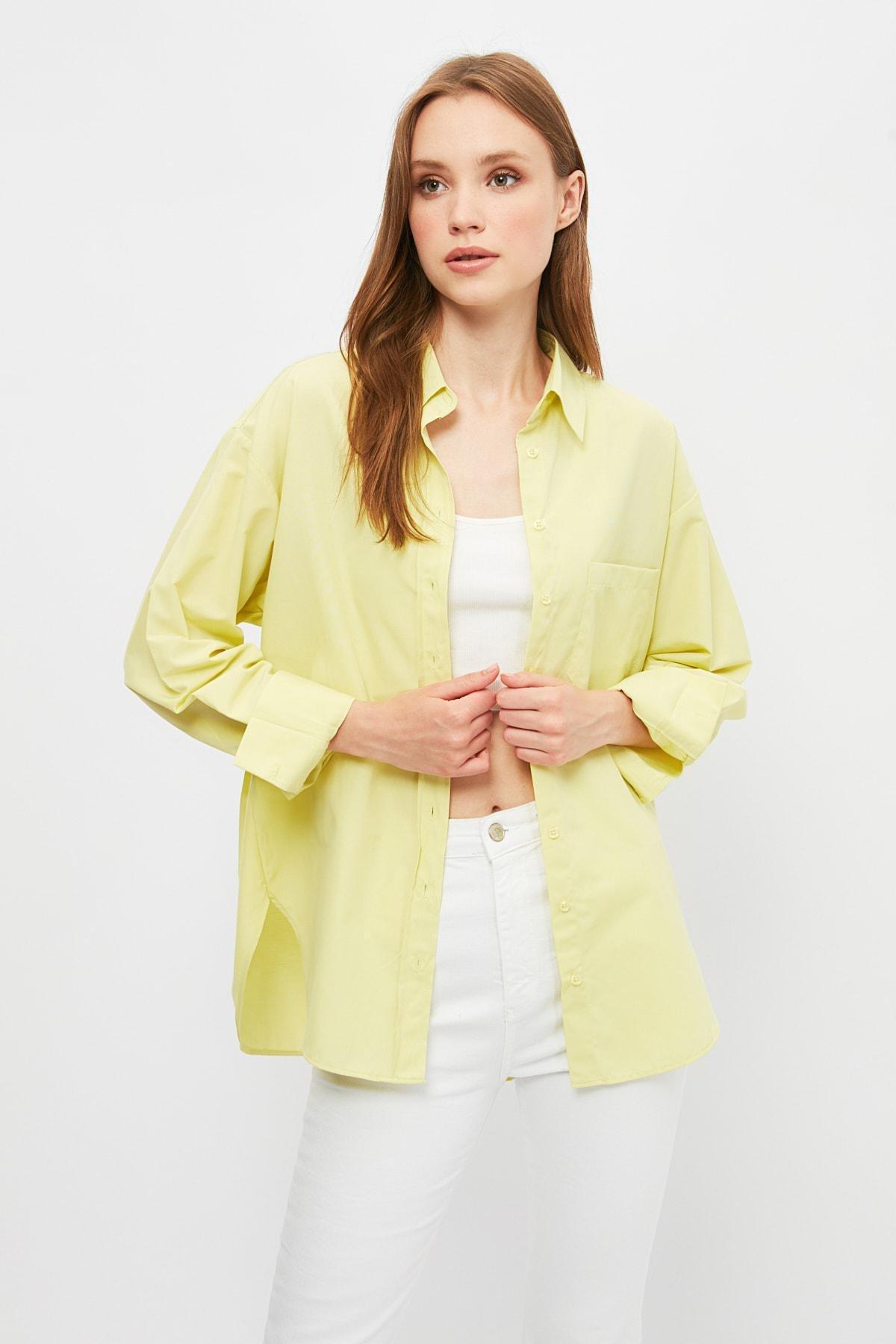Yellow Oversize Shirt, , large image number 2