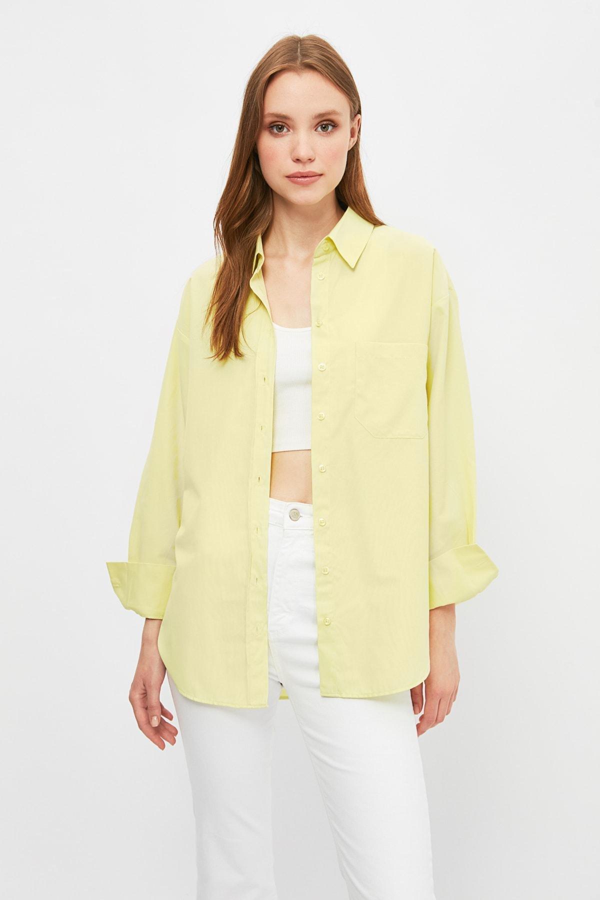 Yellow Oversize Shirt, , large image number 3