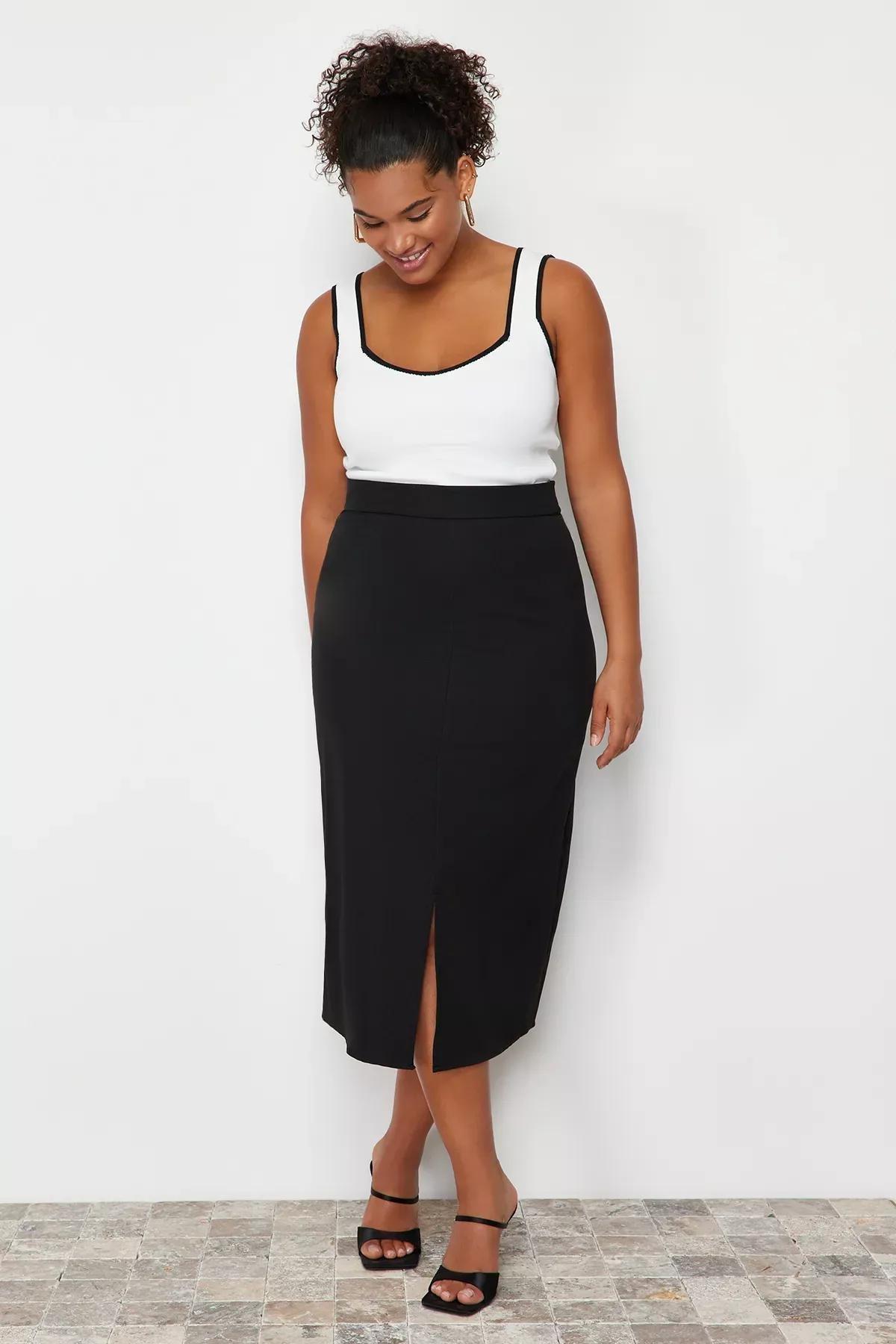 Ecru Bodycon Knitwear Blouse TBBSS24AF00052, Ecru, large image number 0