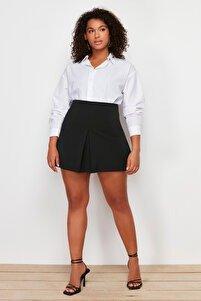 Black Detailed Short Skirt, , large image number 0